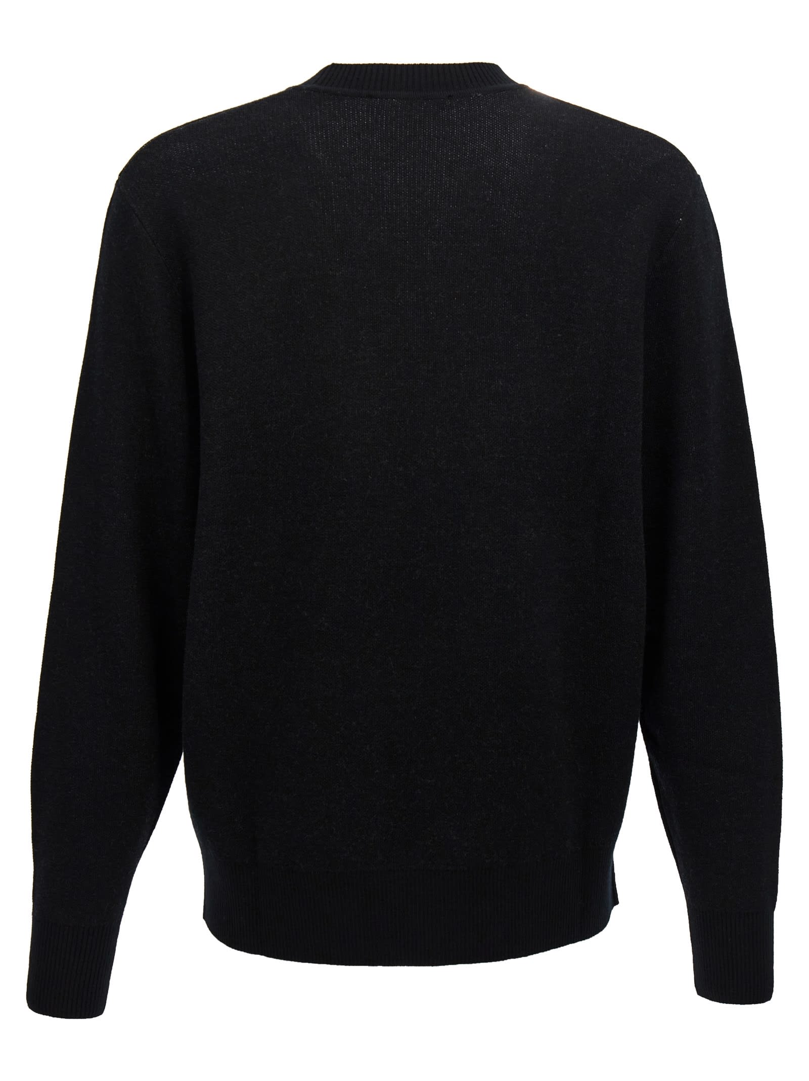Versace Jeans Couture Logo-print Crew-neck Sweatshirt In Black