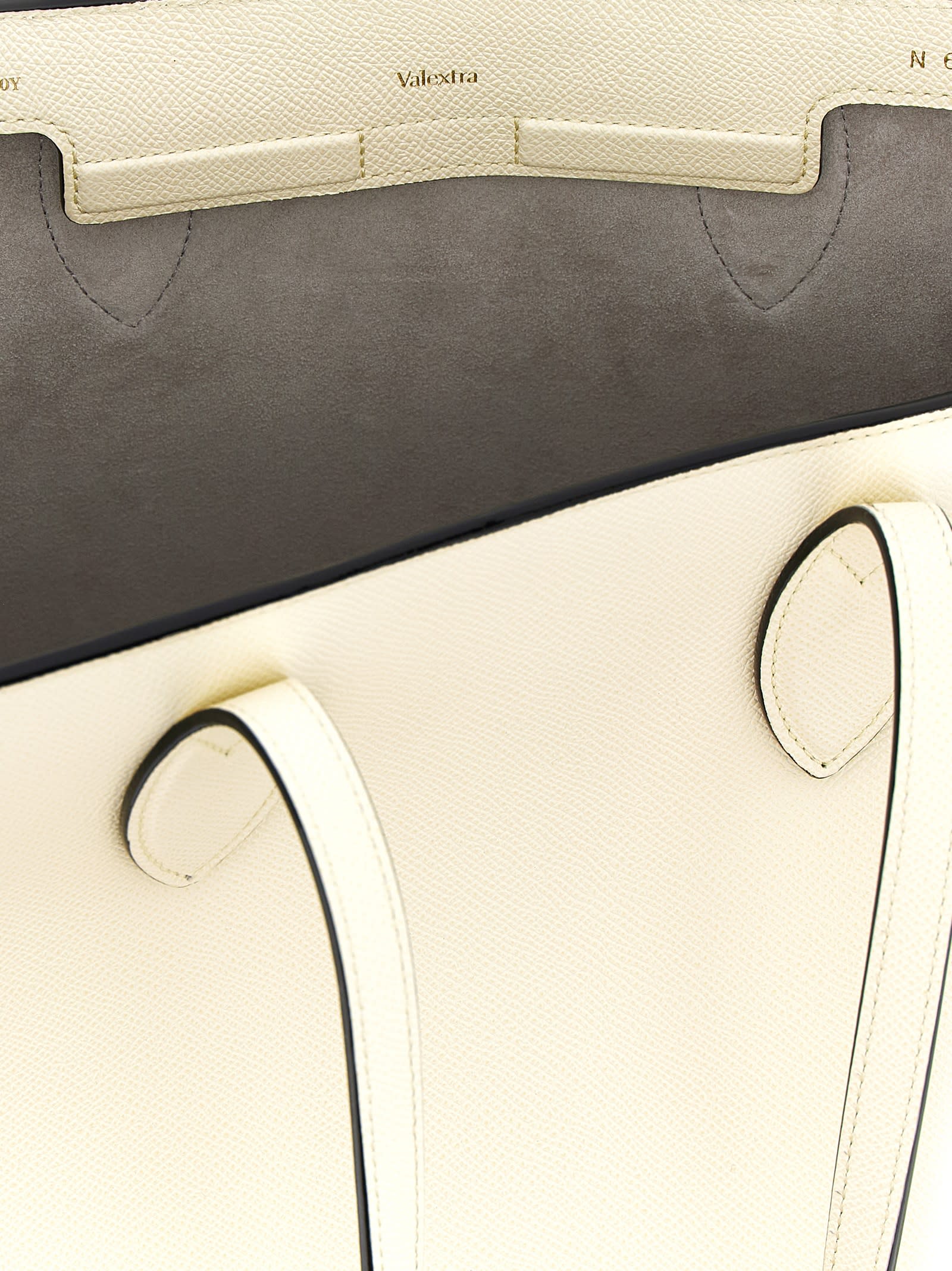 Valextra Medium Vivi Shopping Bag In White