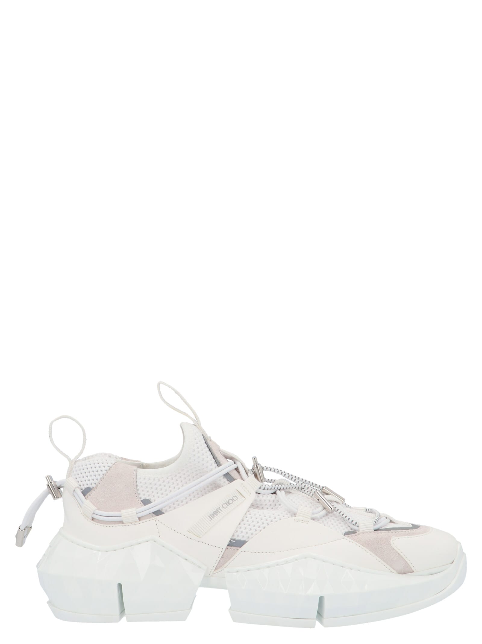 Jimmy Choo Diamond Trail Shoes In White 