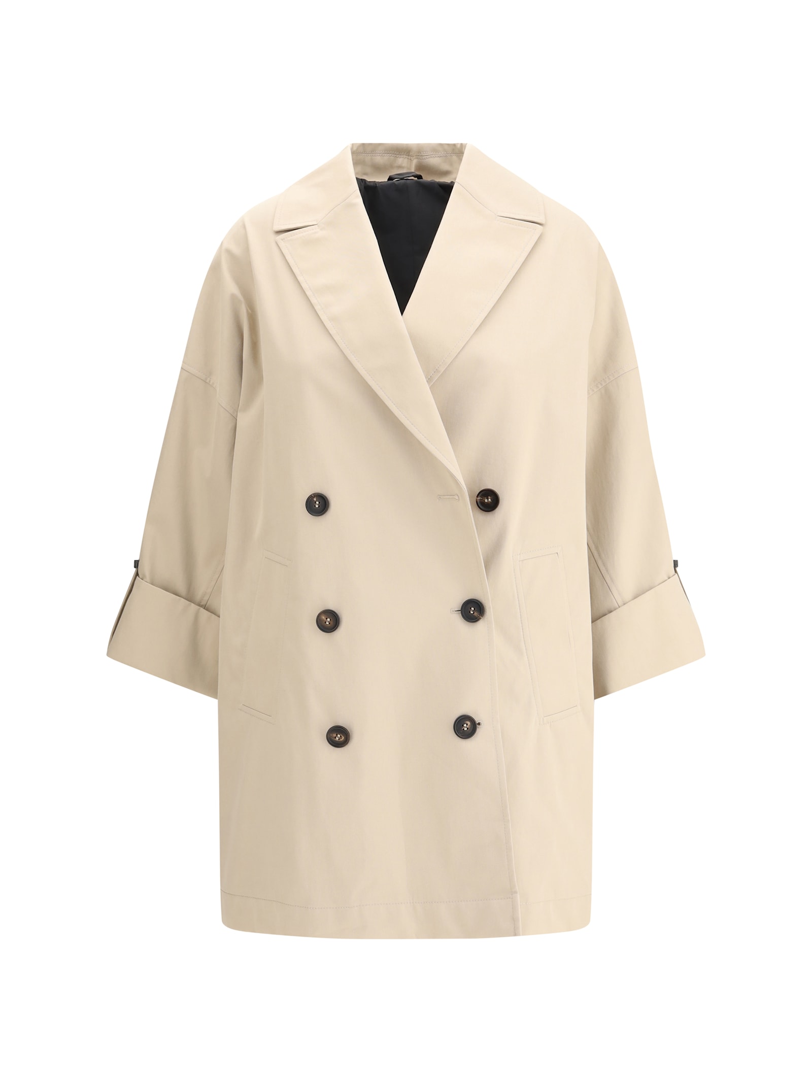 Brunello Cucinelli Wide-lapels Jewel-embellished Jacket In Neutral