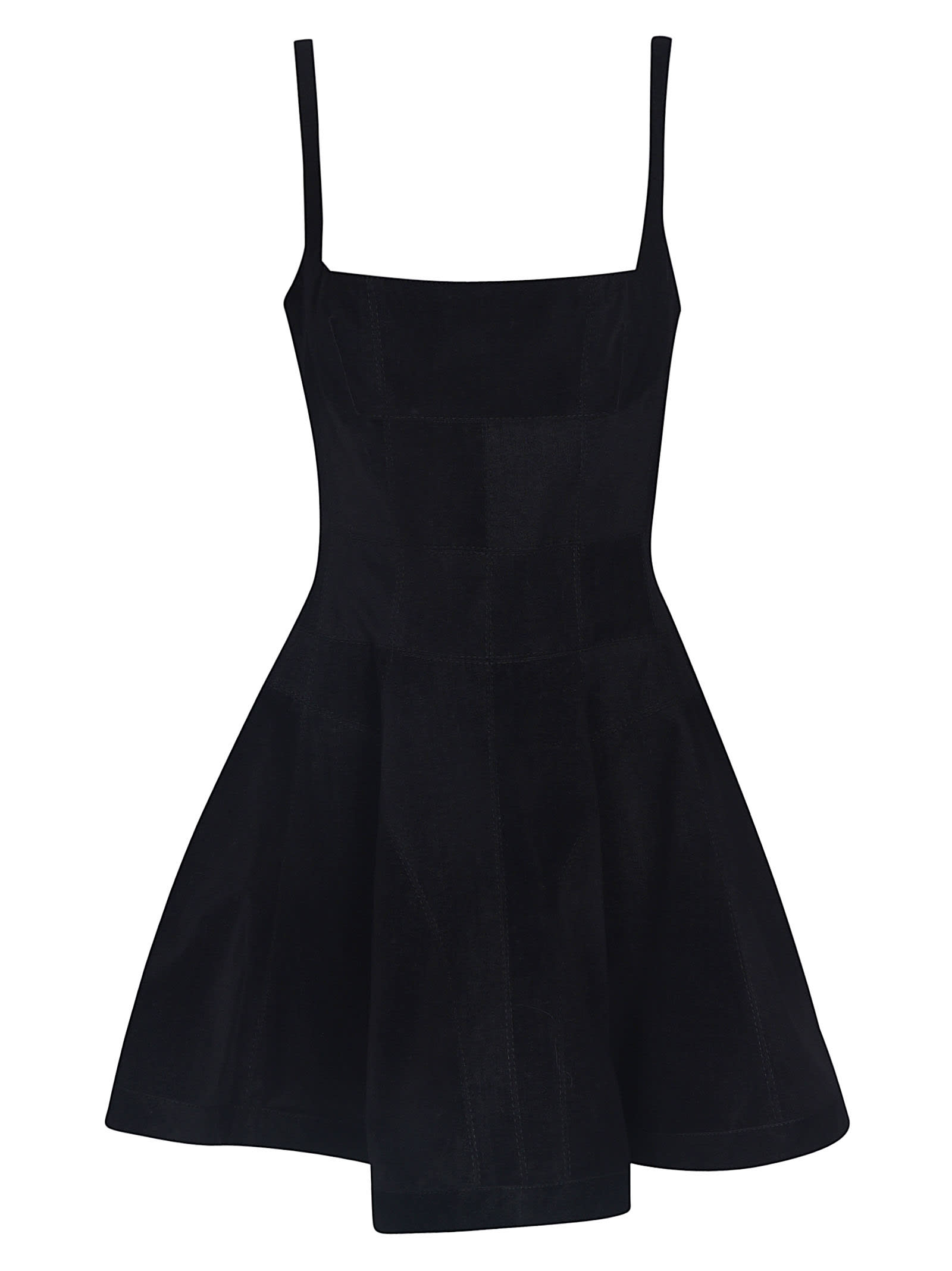 Giovanni Bedin Wide Short Dress In Black