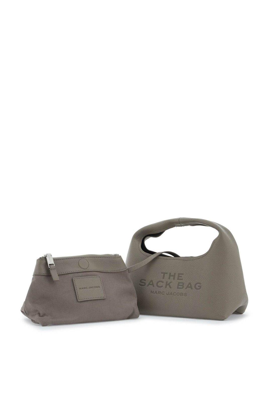 Shop Marc Jacobs The Mini Logo Printed Sack Bag In Cement