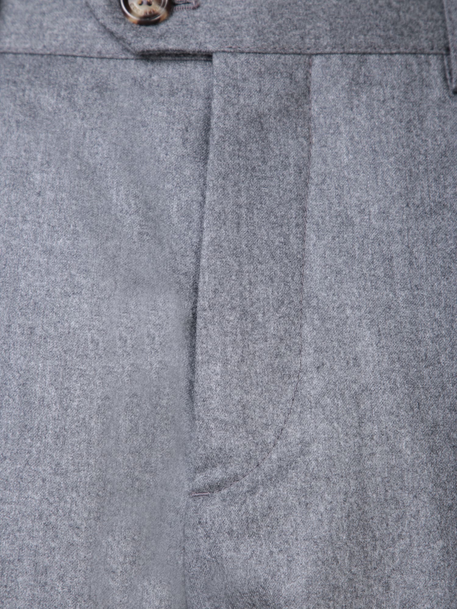 Shop Brunello Cucinelli Grey Flannel Cargo Pants