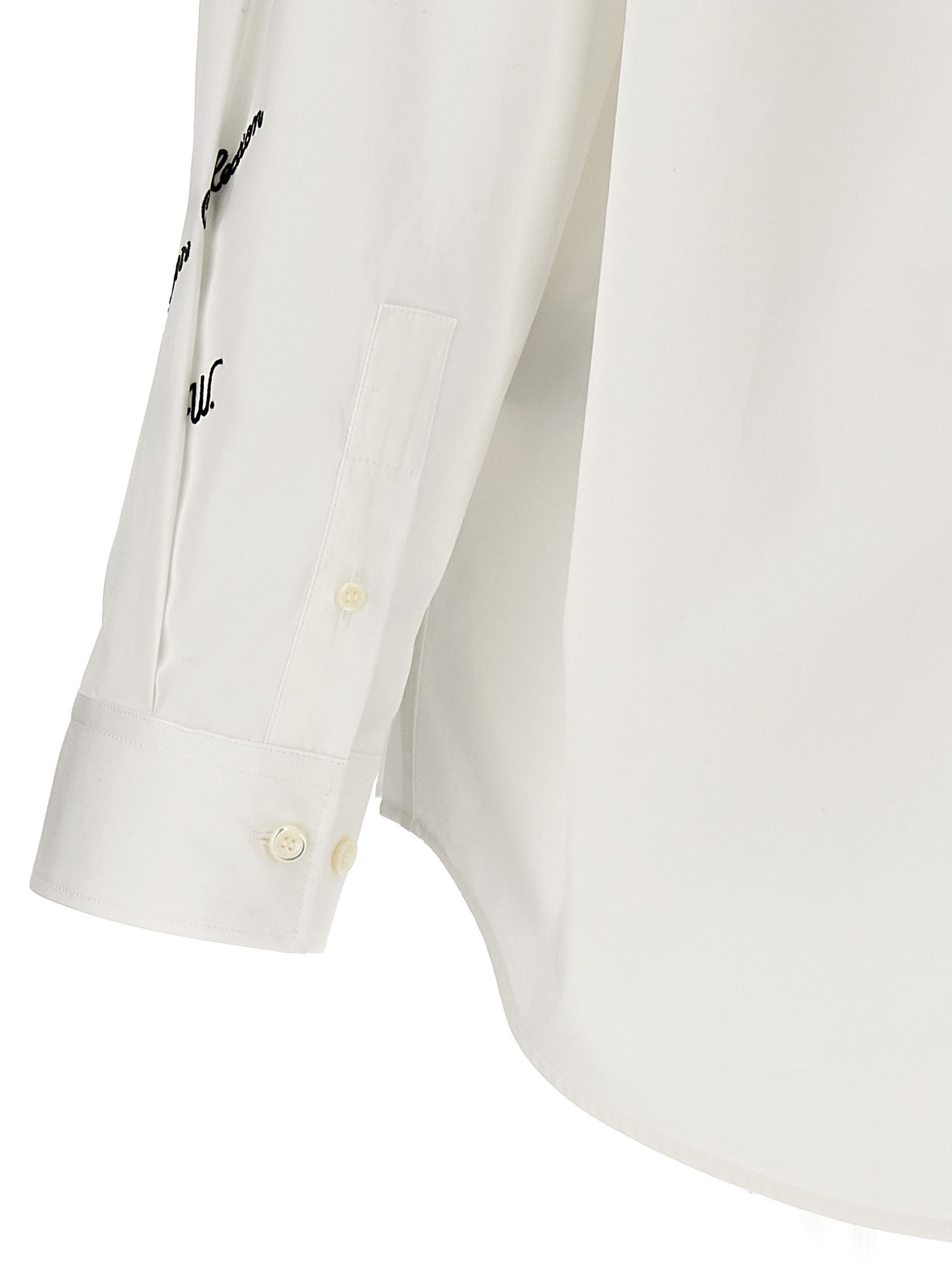 Shop Off-white 23 Logo Heavycoat Shirt In White/black