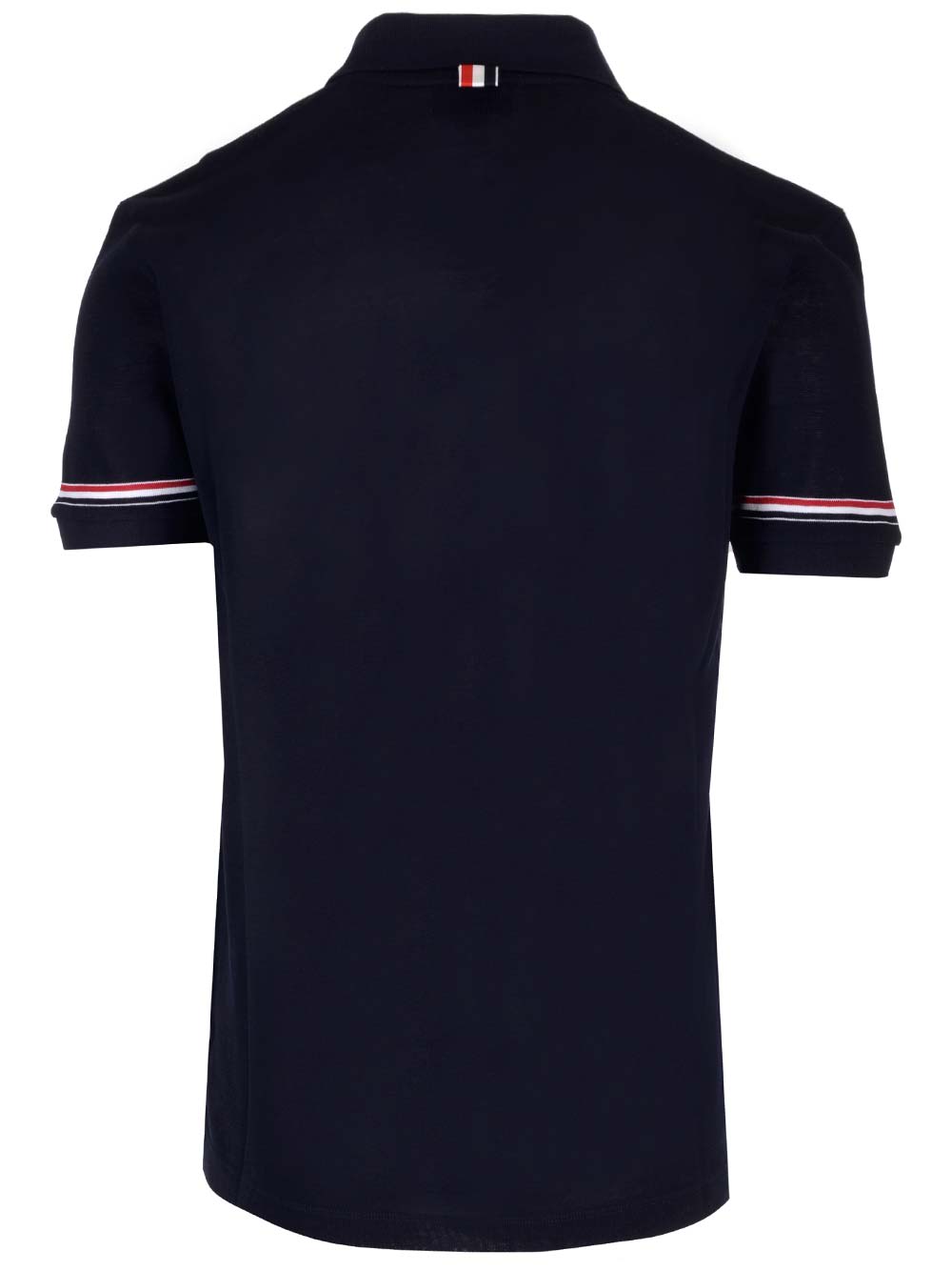 Shop Thom Browne Short-sleeve Ribbed Cuff Polo Shirt In Navy