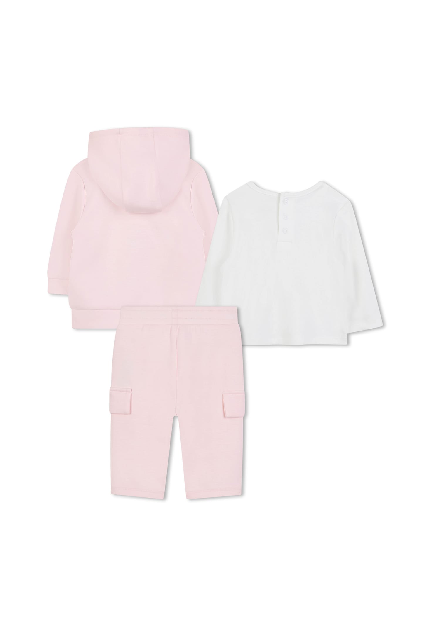 Michael Kors Pink Suit For Baby Girl With Logo In Pink