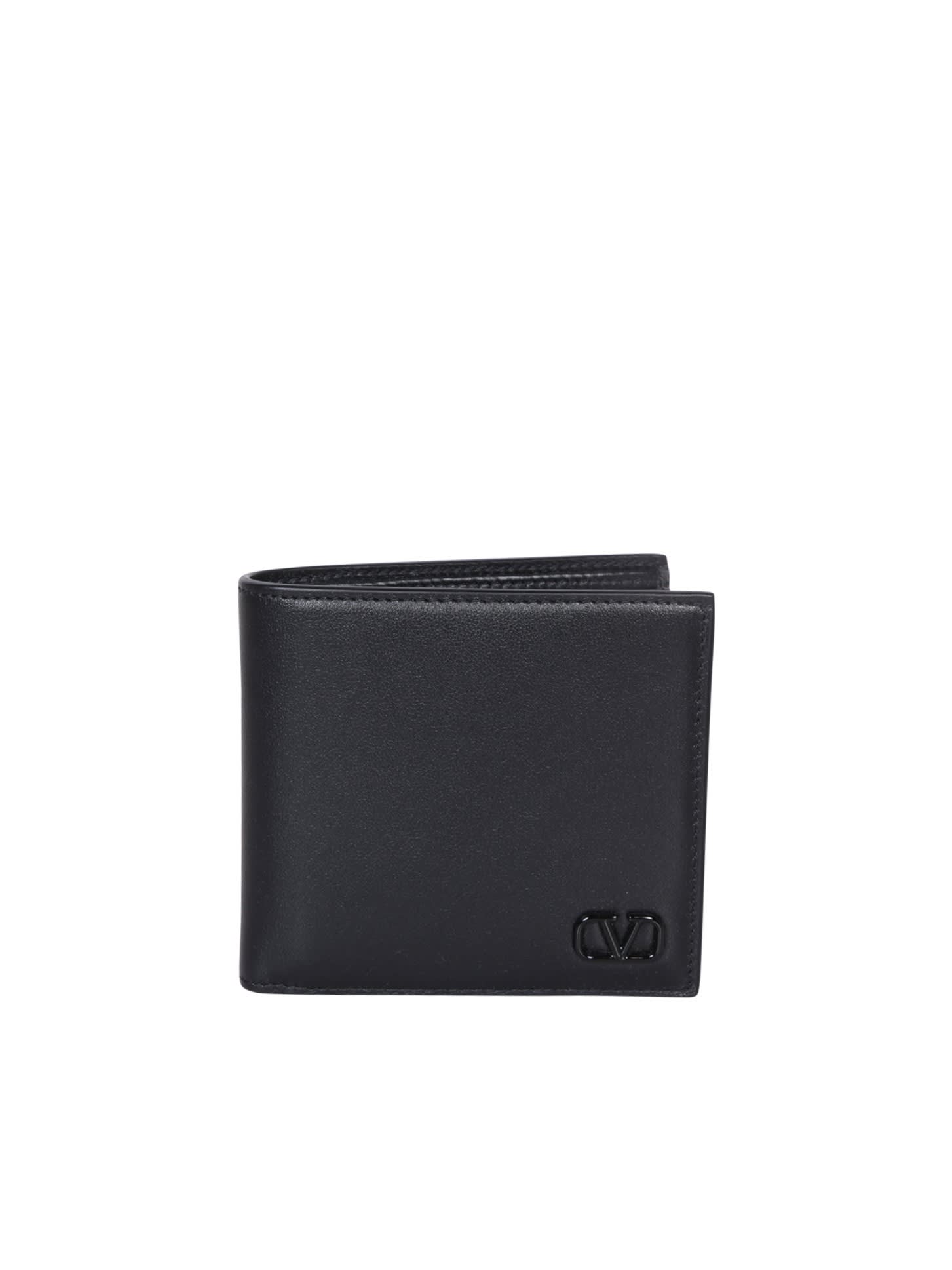 Valentino Garavani Mini Vlogn Black Bi-fold Wallet