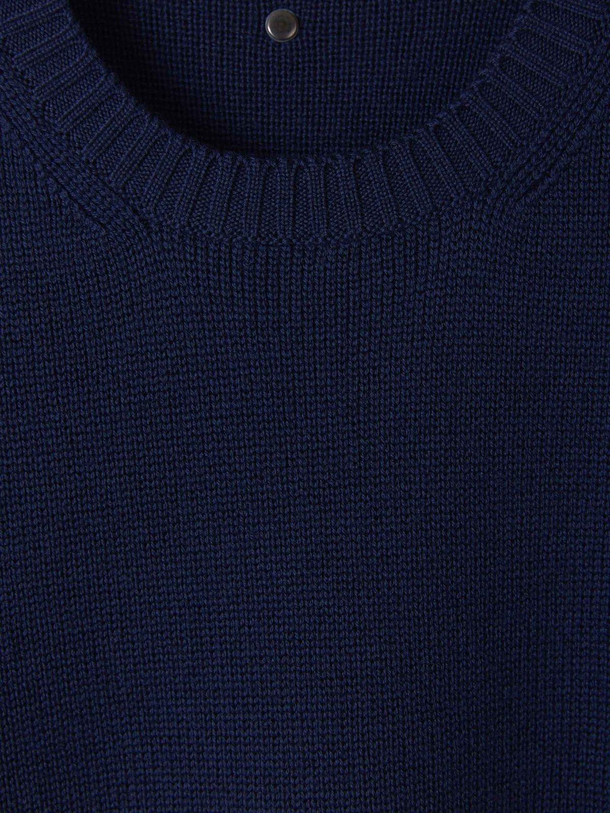 Shop Etro Logo Detailed Crewneck Jumper In Blu