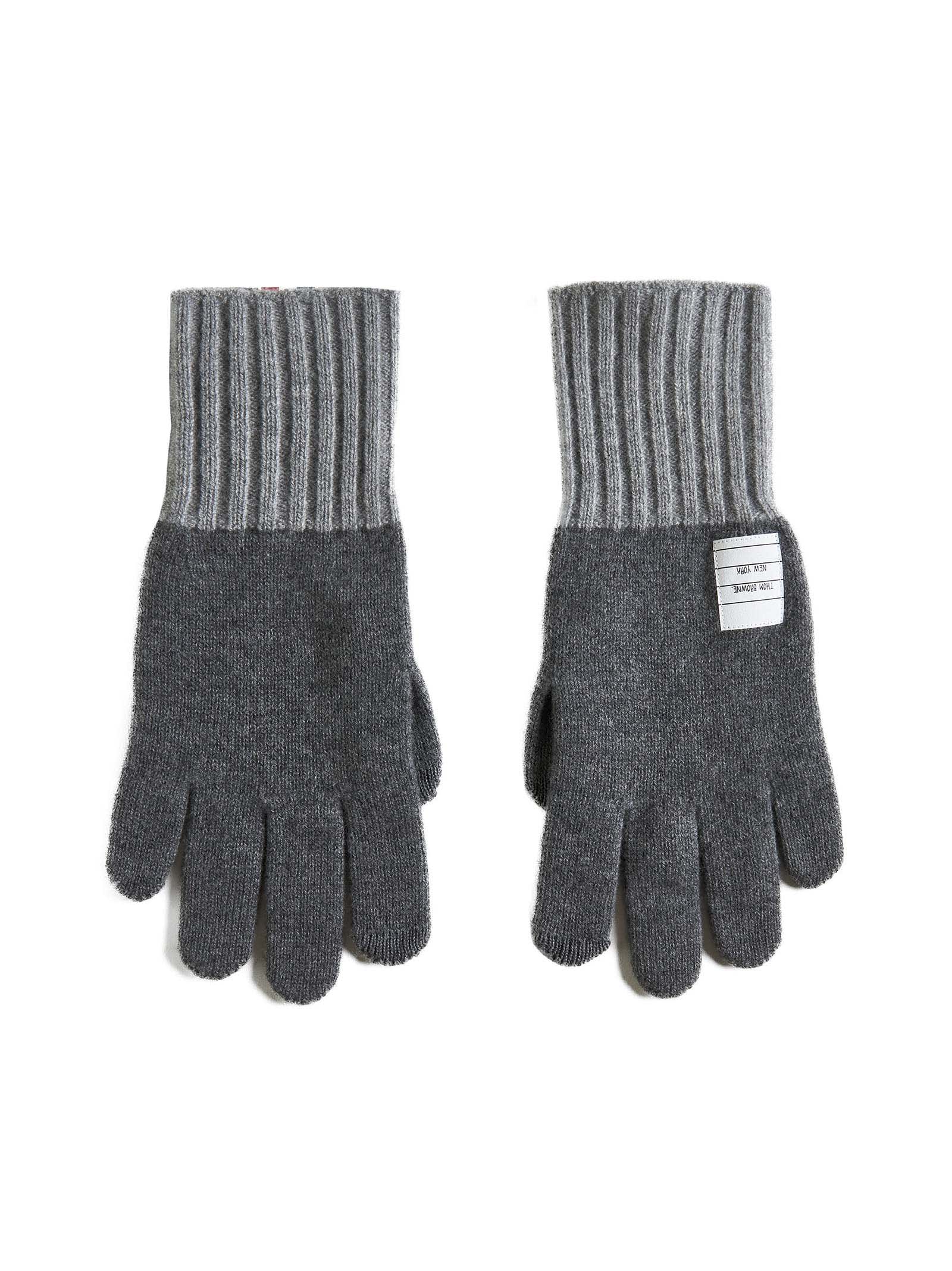 Shop Thom Browne Gloves In Med Grey