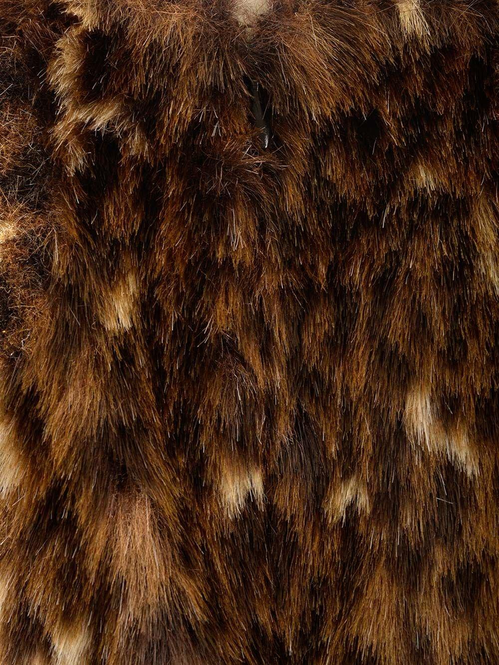 Alexander Mcqueen Faux Fur Midi Skirt In Beige