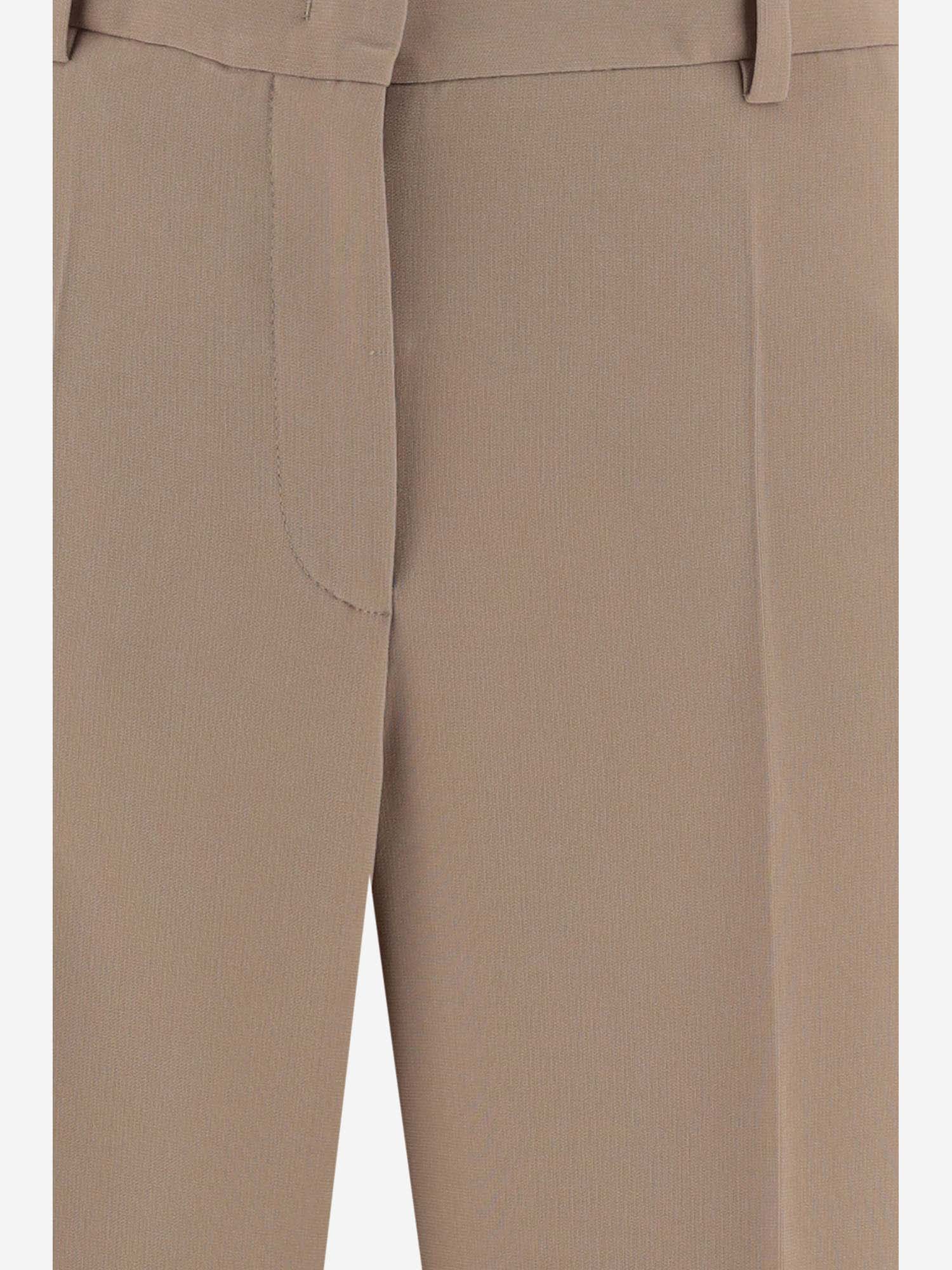 Shop Alberto Biani Technical Jersey Pants In Polvere
