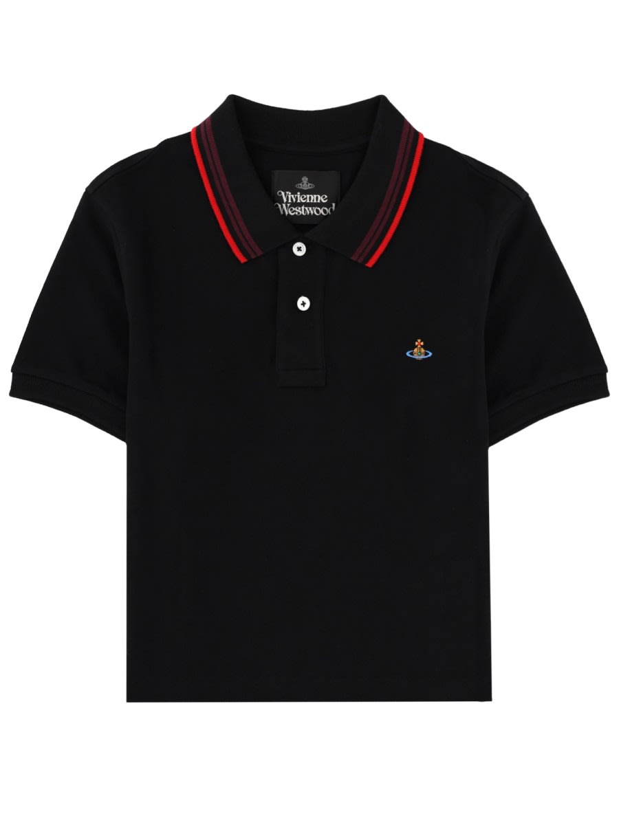 Vivienne Westwood Polo With Logo In Black