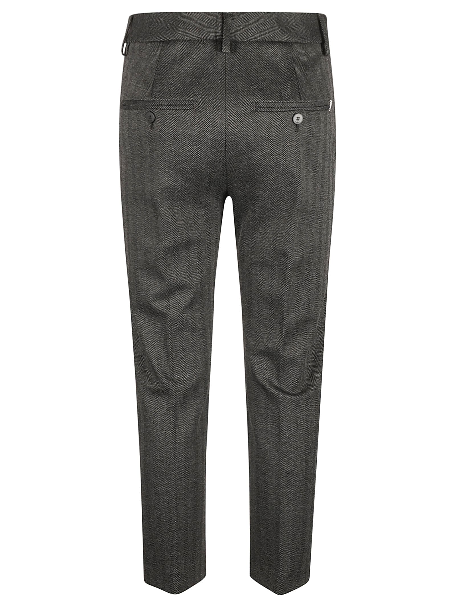 Shop Dondup Nima Trousers In Grey/black