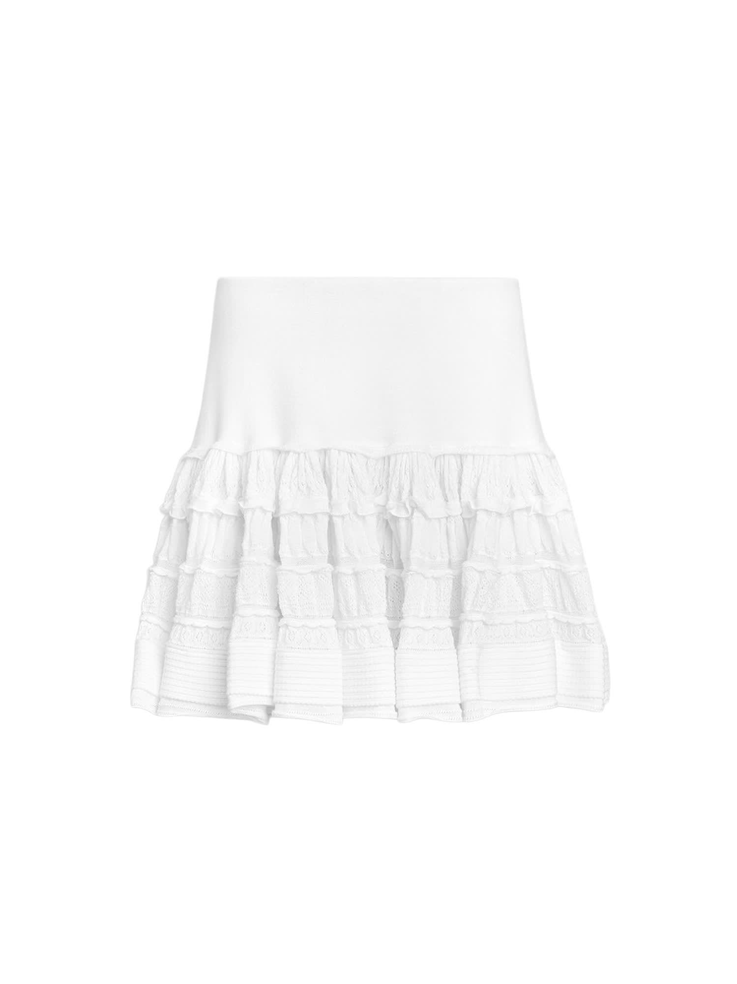 Alaia Ruffle Virgin Wool Skirt Alaia Ruffle Virgin Wool Skirt