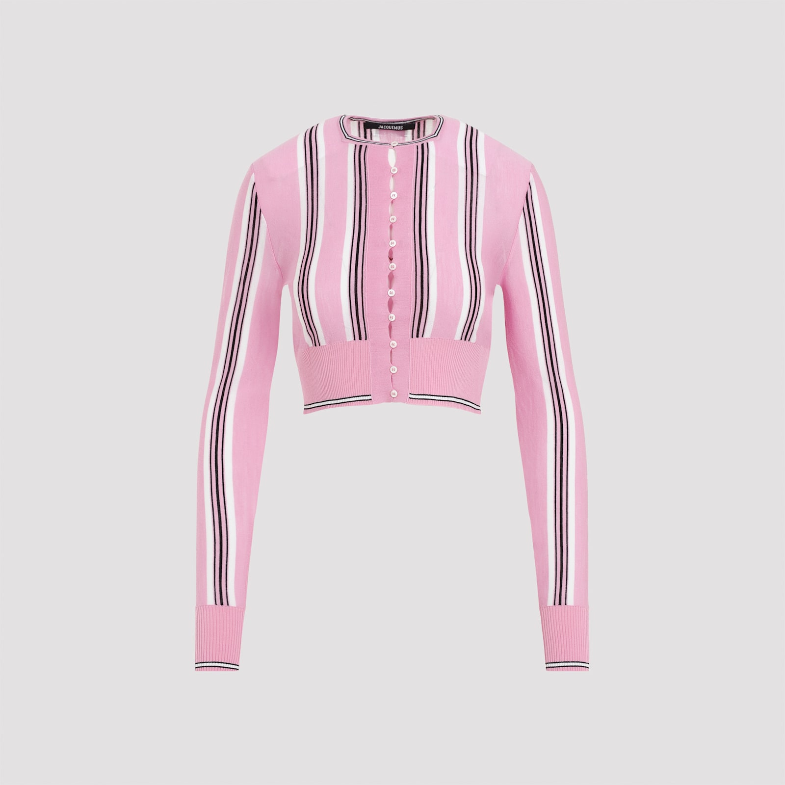 Shop Jacquemus Le Cardigan Spiaggia Cardigan In Multi Pink