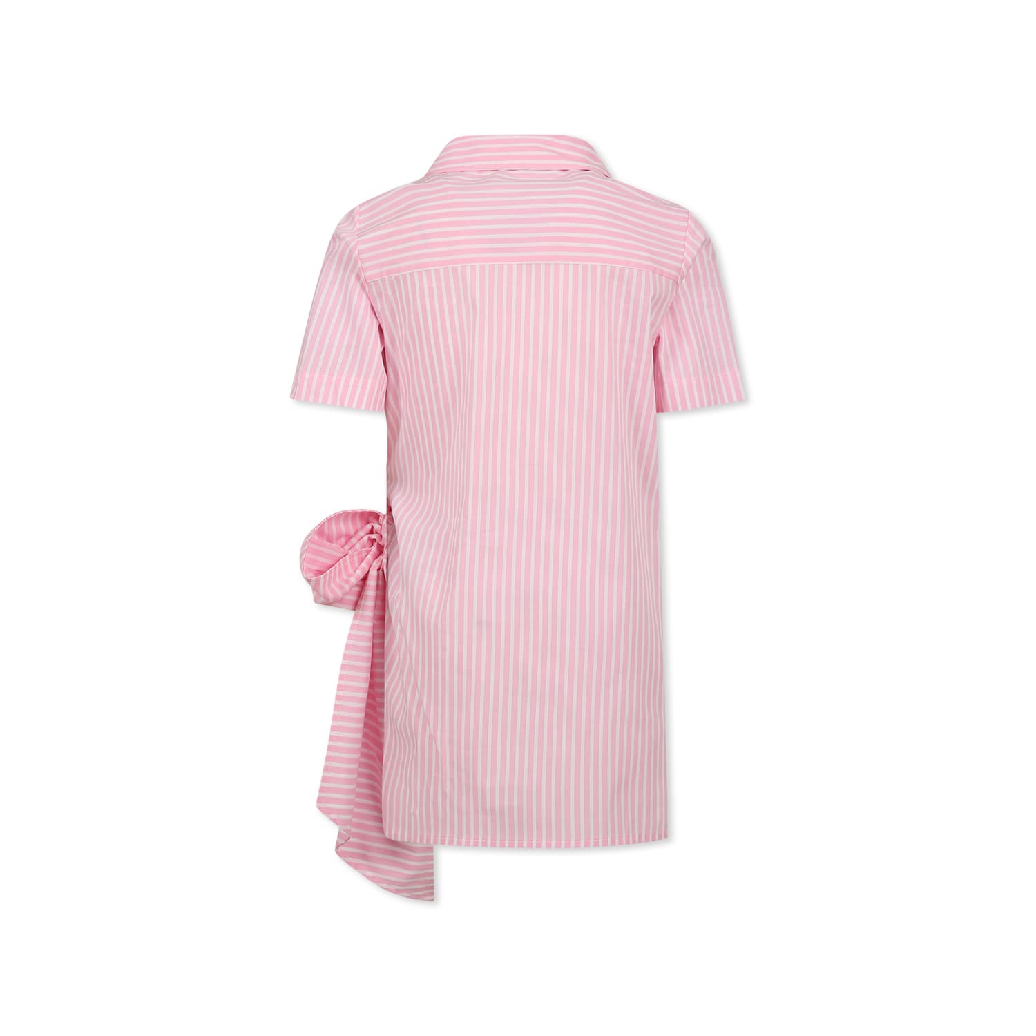 Msgm Pink Dress For Girl With Logo In Pink