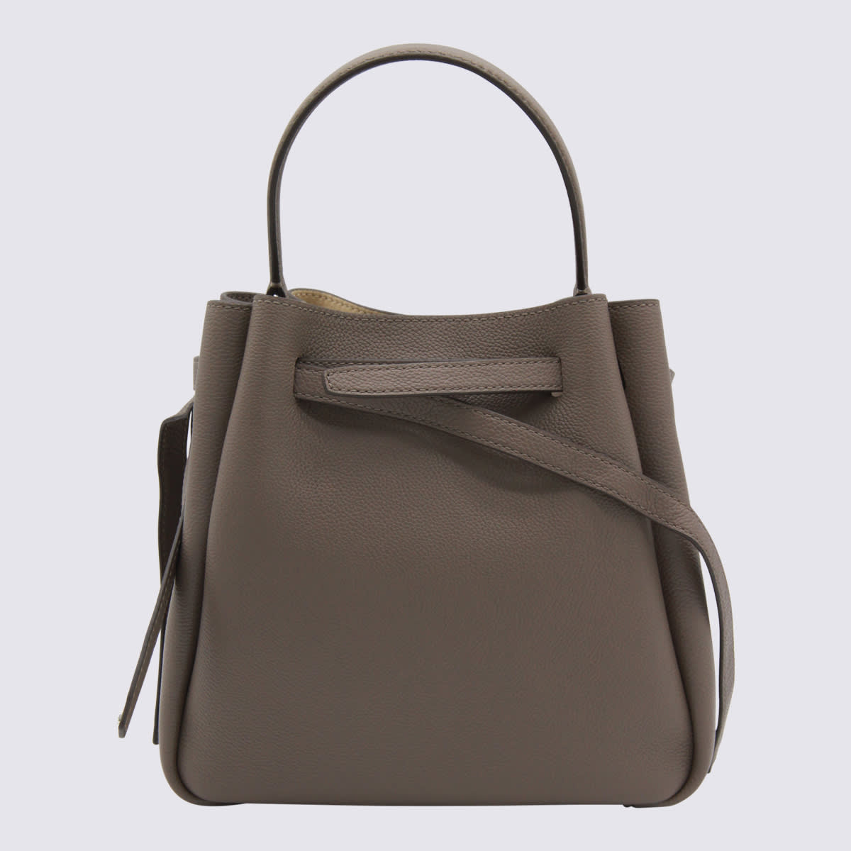 Tory Burch Small Romy Leather Bucket Bag In Brown