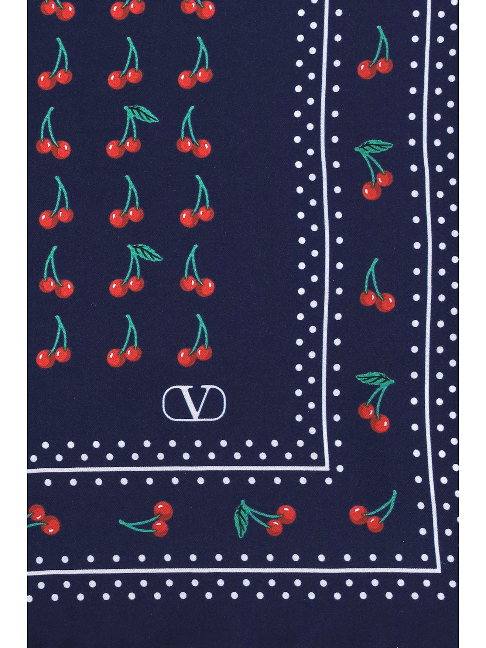 Valentino Silk Cherryfic Foulard In Multi