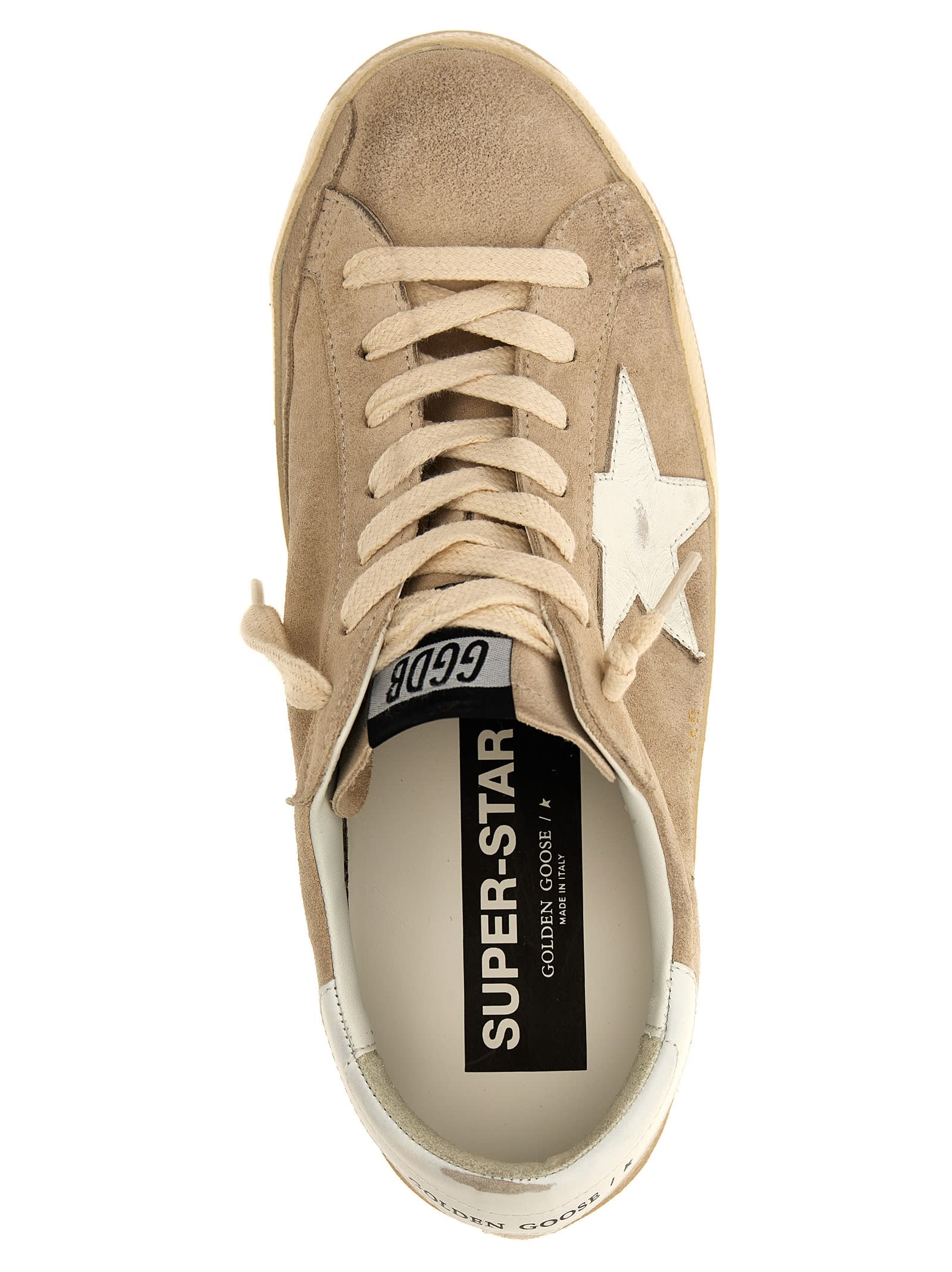 Shop Golden Goose Superstar Sneakers In Beige
