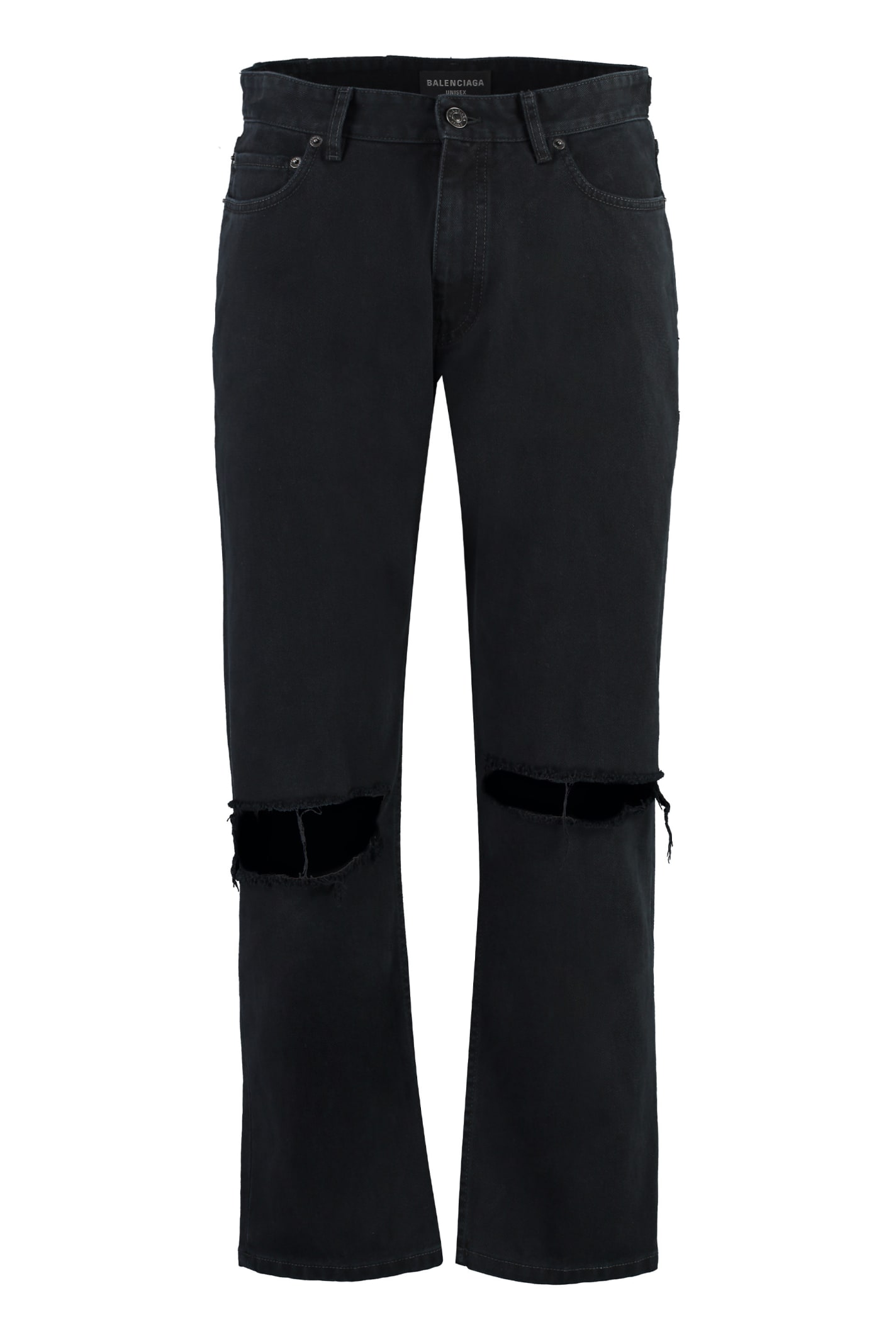 Balenciaga 5-pocket Straight-leg Jeans In Black