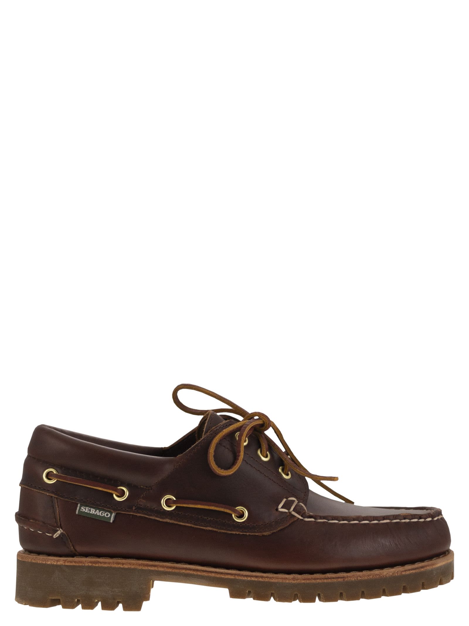 Shop Sebago Acadia Premium - Leather Moccasin In Brown