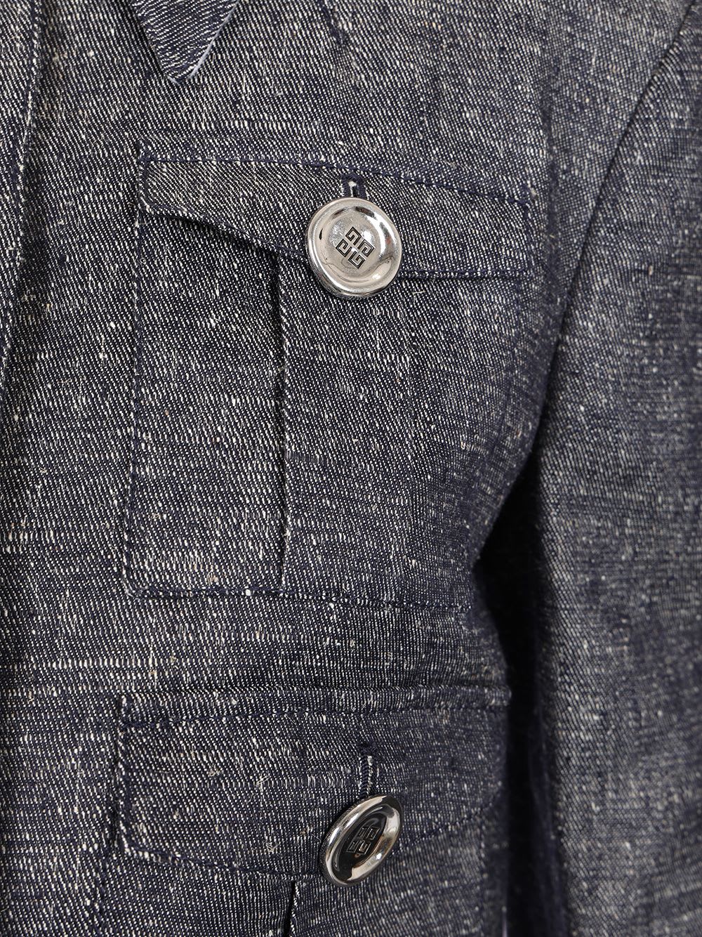 Shop Givenchy 4g Short Jacket In Blue