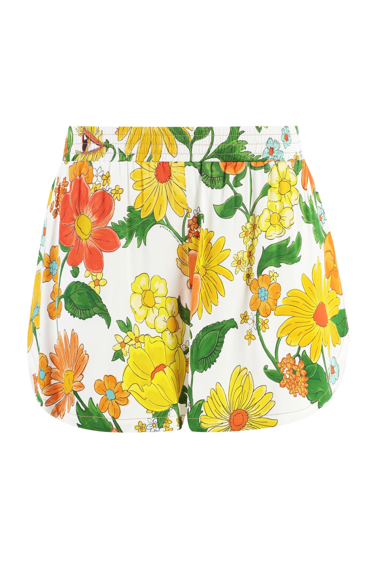 Shop Stella Mccartney Printed Shorts In White