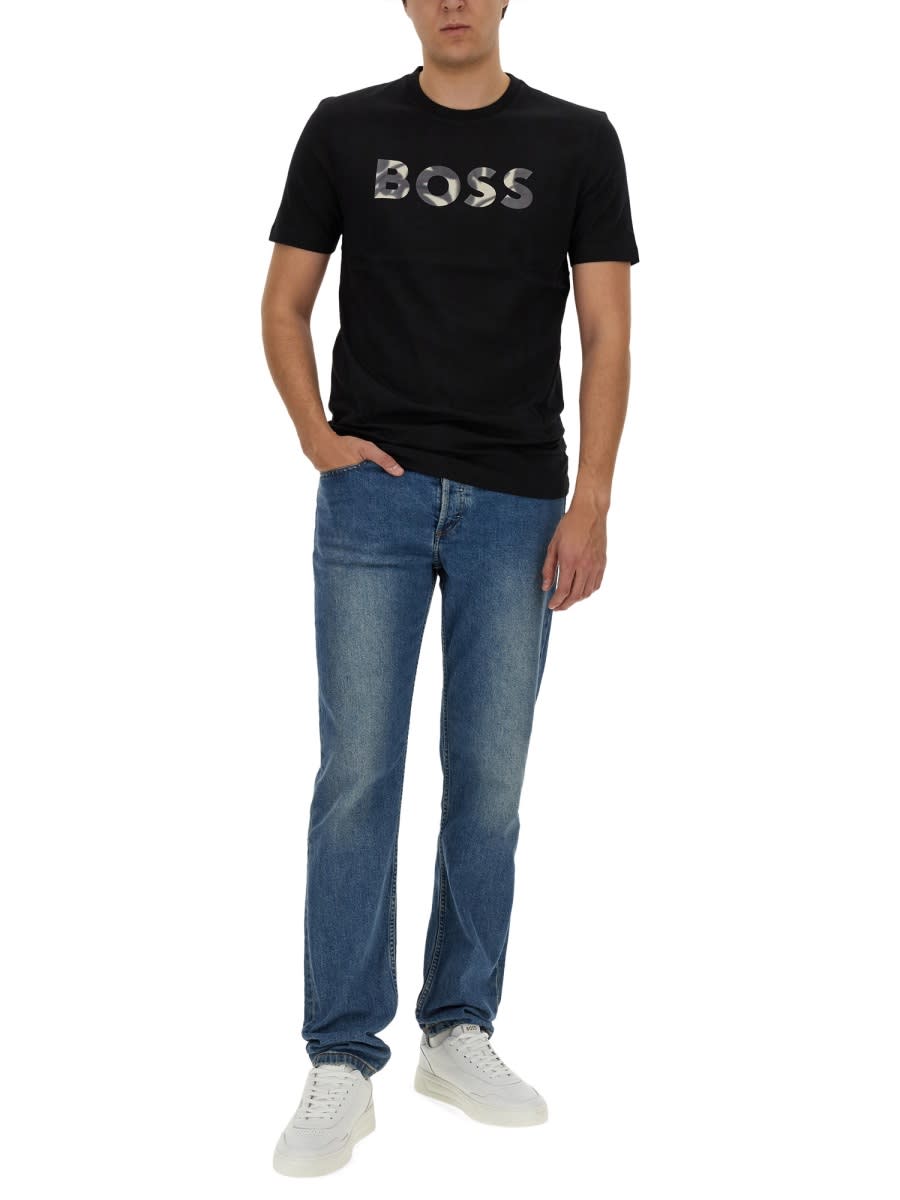 Shop Hugo Boss T-shirt With Logo In Black