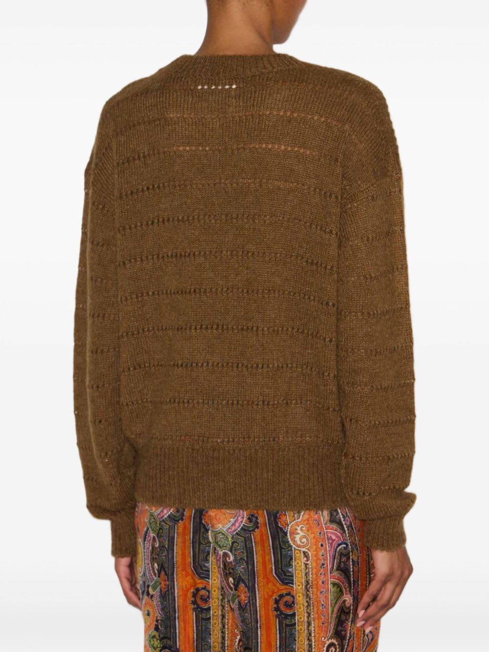 Isabel Marant Étoile Marant Etoile Long-sleeved Crewneck Sweater In Brown