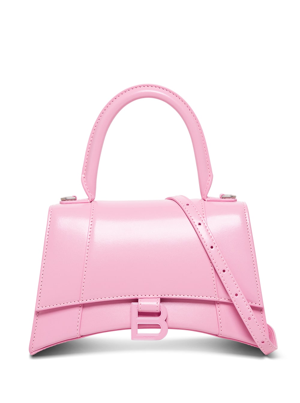 Balenciaga Hourglass Handbag In Pink Leather