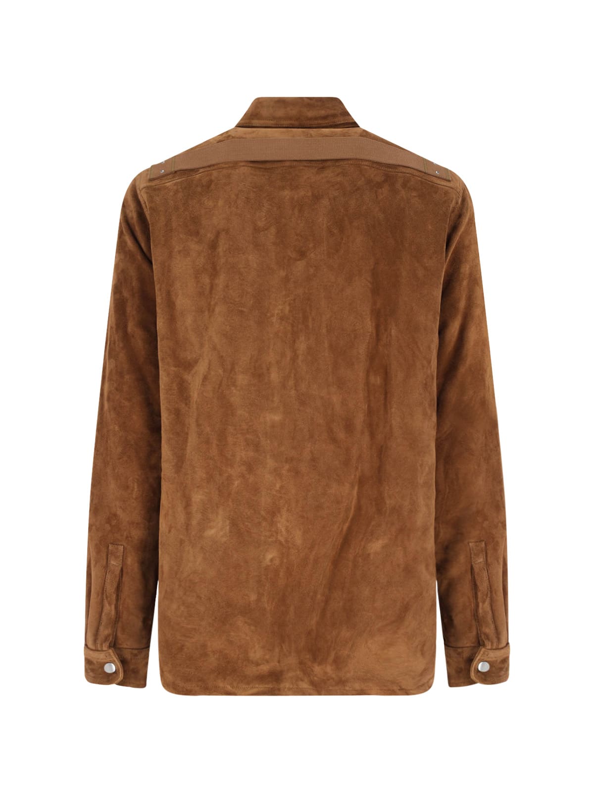 Rick Owens Outershirt In Leather Jackets Brown In Brown