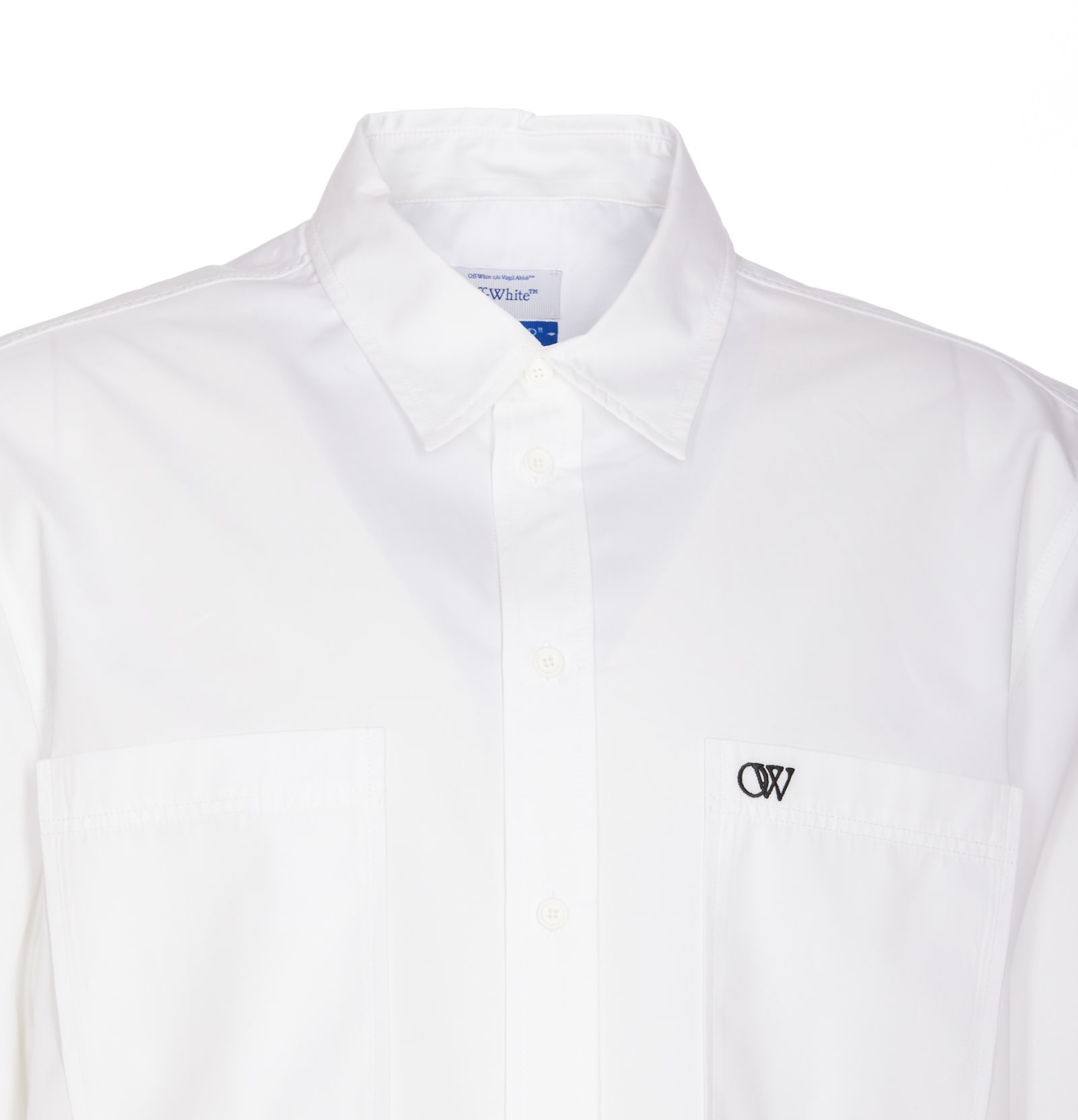 Shop Off-white Ow Logo Summer Shirt In White
