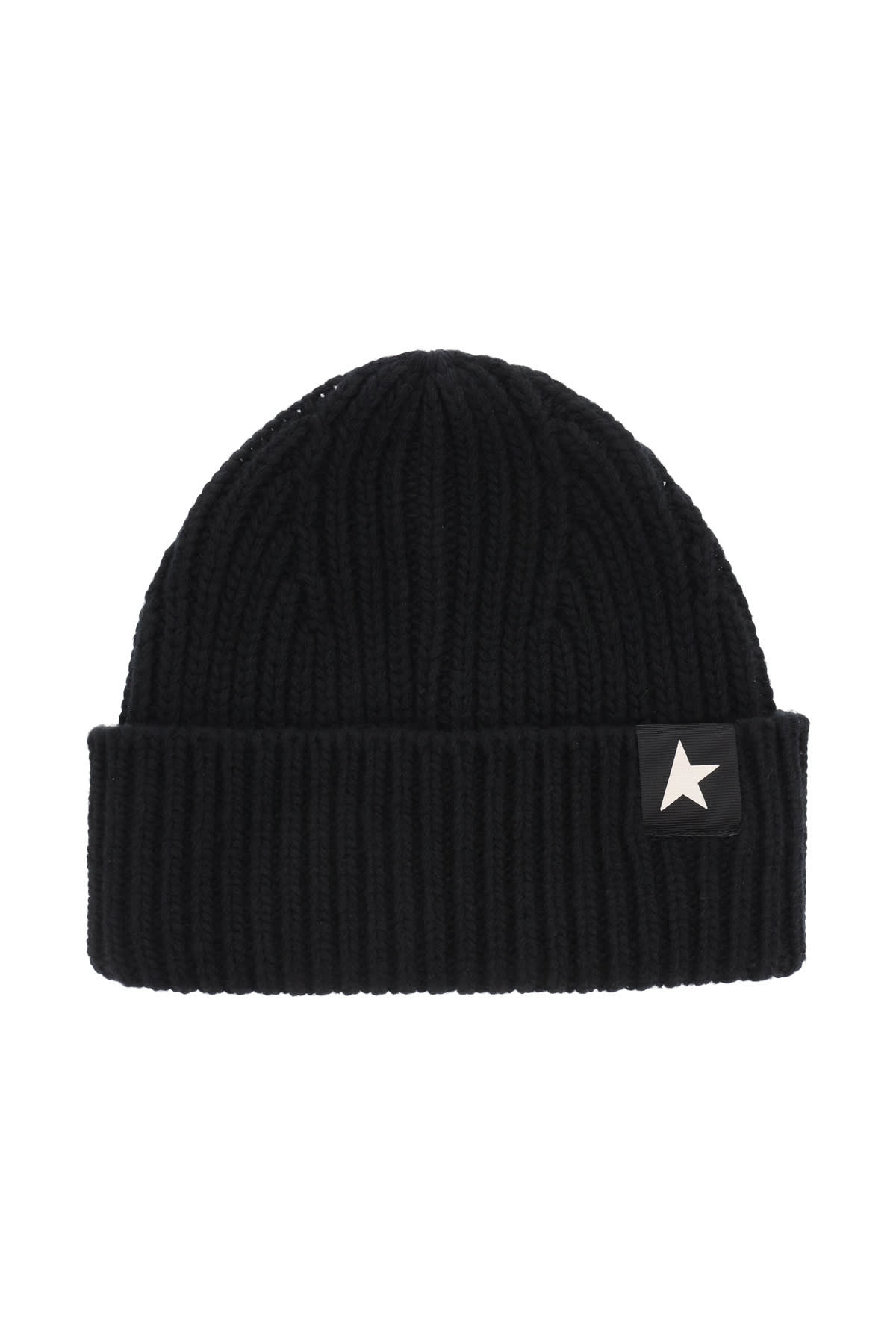 Black Wool Damian Star Beanie