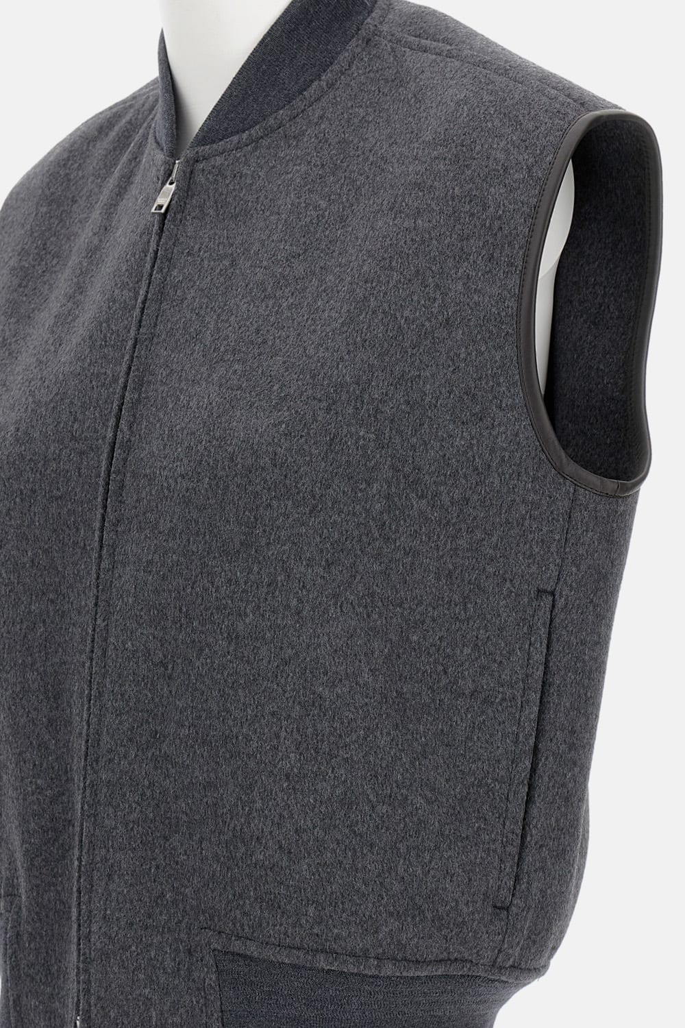 Bottega Veneta Sleeveless Vest In Gray