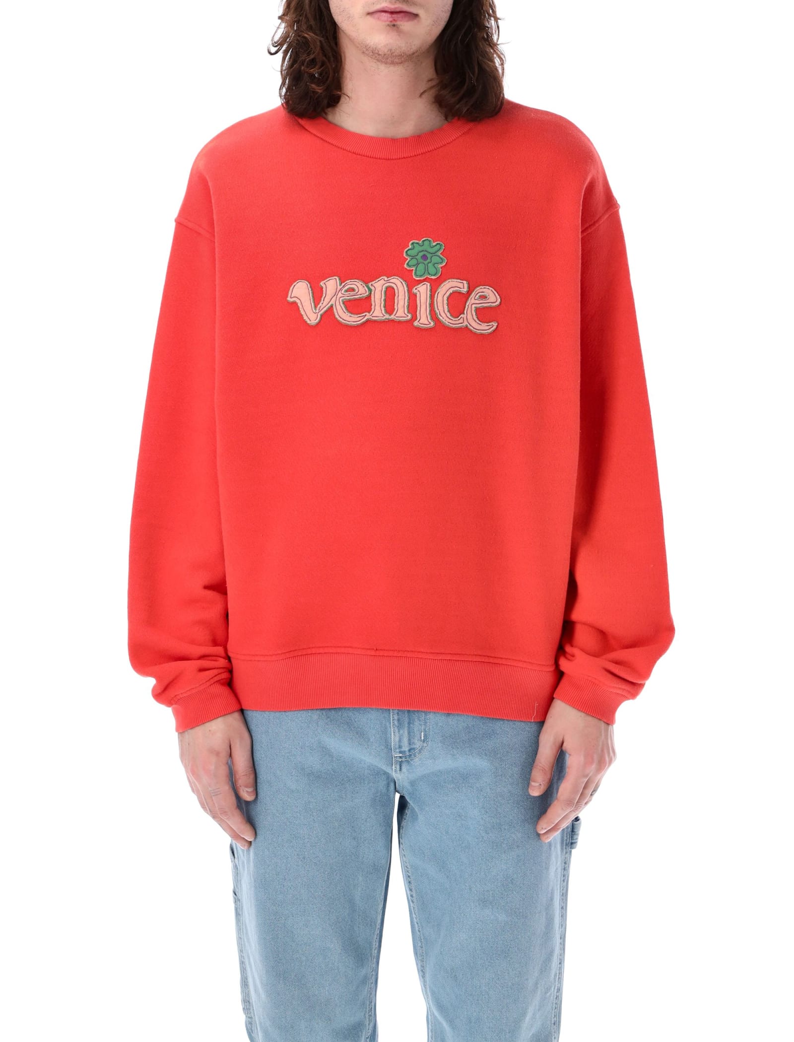 Shop Erl Venice Sweatshirt In Red