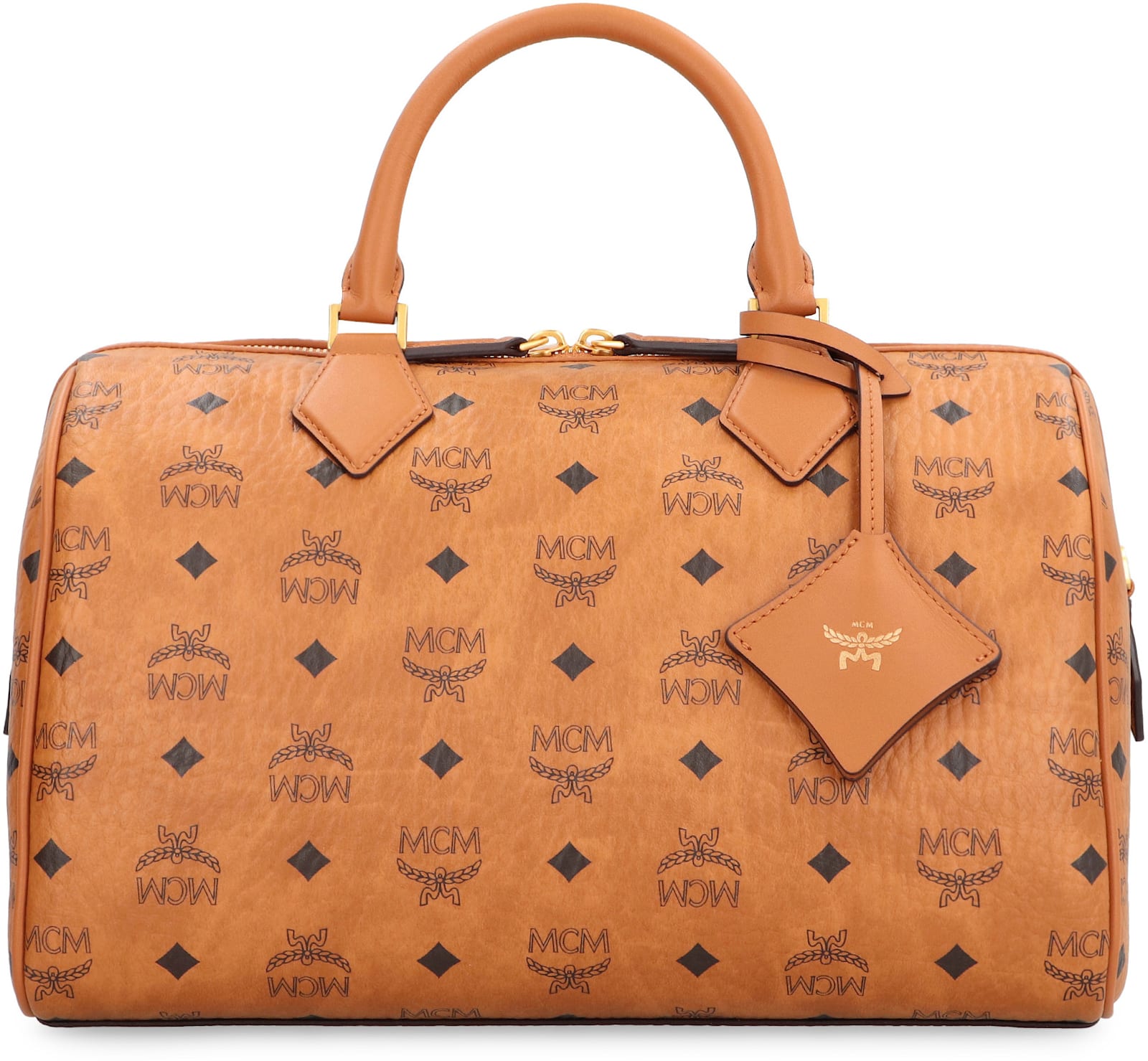 Mcm Brown Ella Boston Medium Duffle Bag In Brown