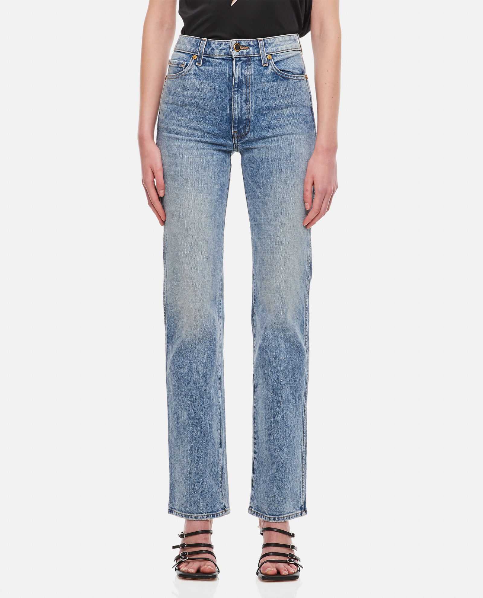 KHAITE DANIELLE HIGH WAISTED COTTON JEANS