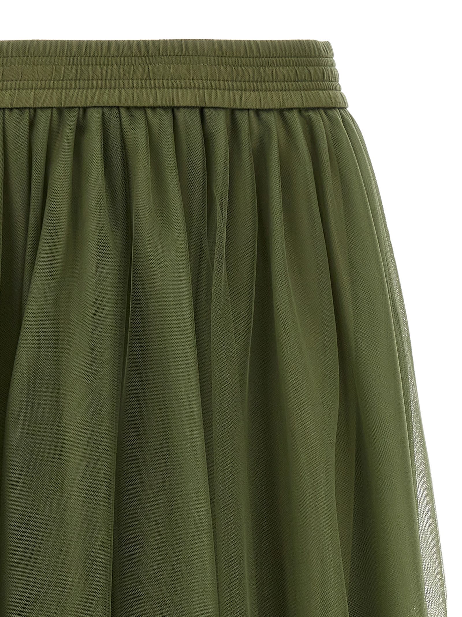 Shop Fabiana Filippi Tulle Skirt In Green