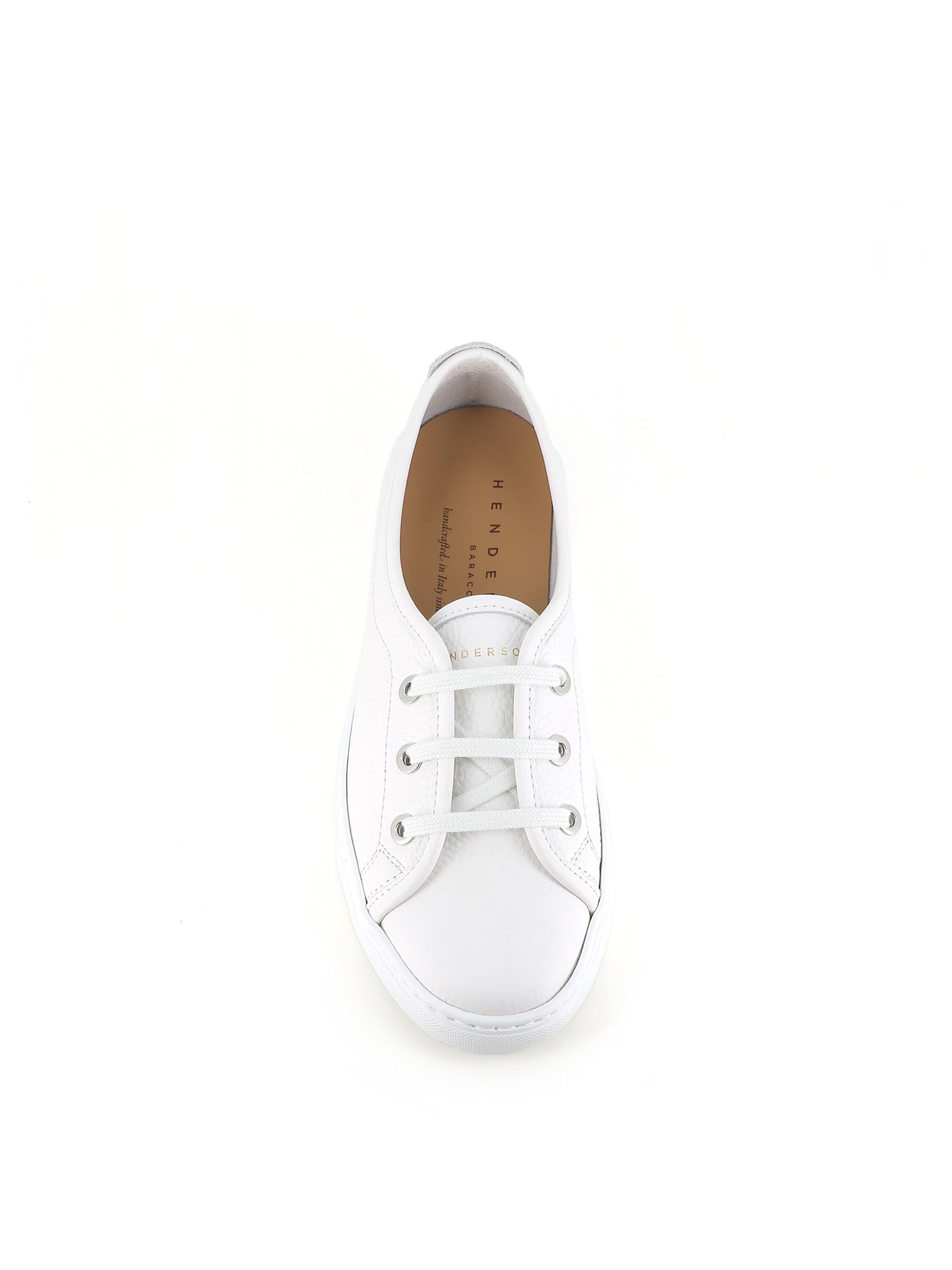 Henderson Baracco Faux Lace-up Design Sneakers In White