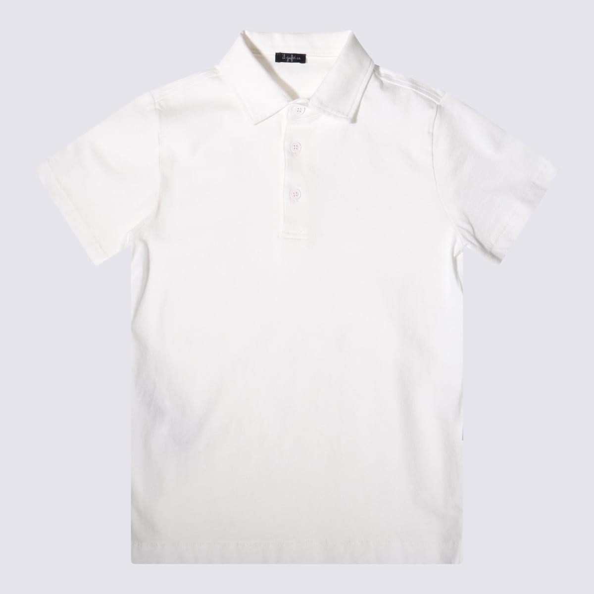 Shop Il Gufo White Cotton Polo Shirt In Latte