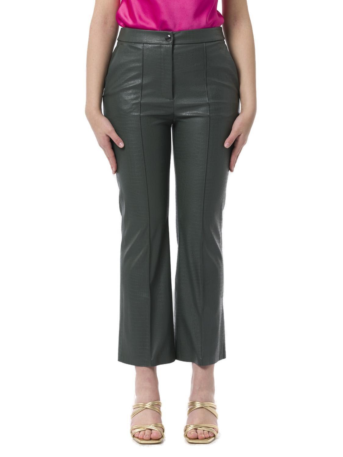 Button Detailed Cropped Trousers
