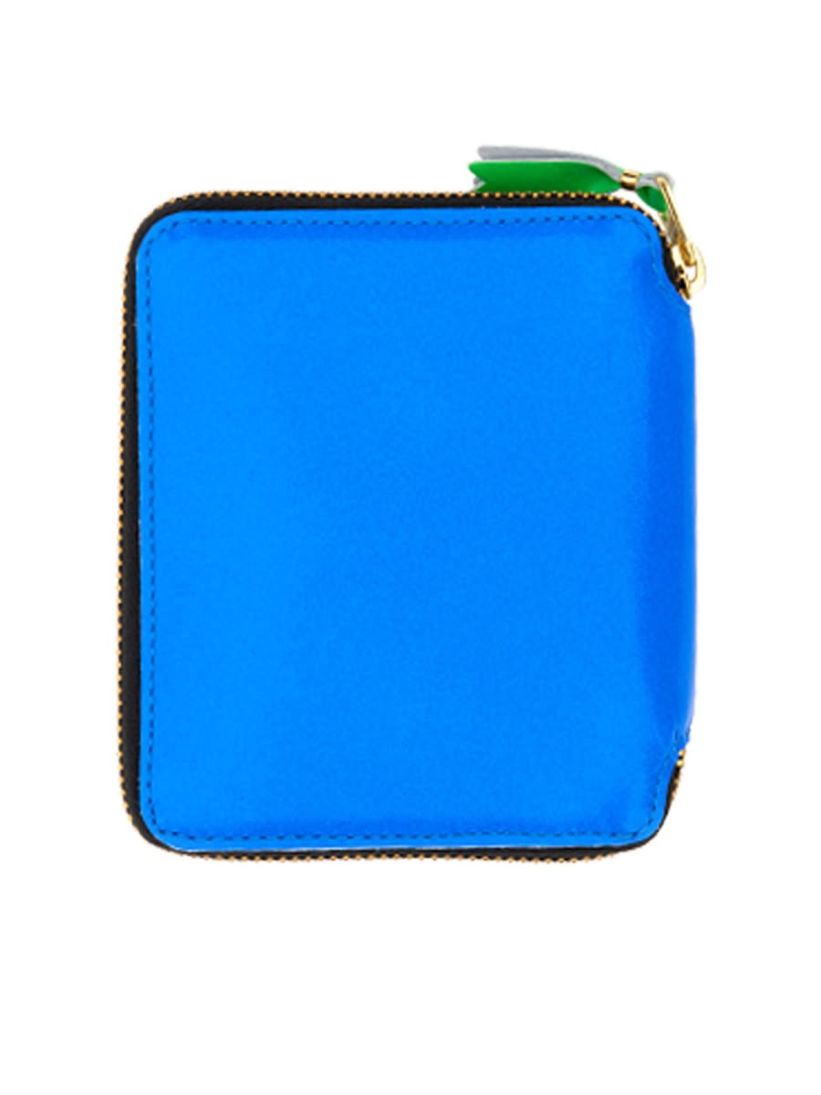 Shop Comme Des Garçons Super Fluo Wallet In Blue