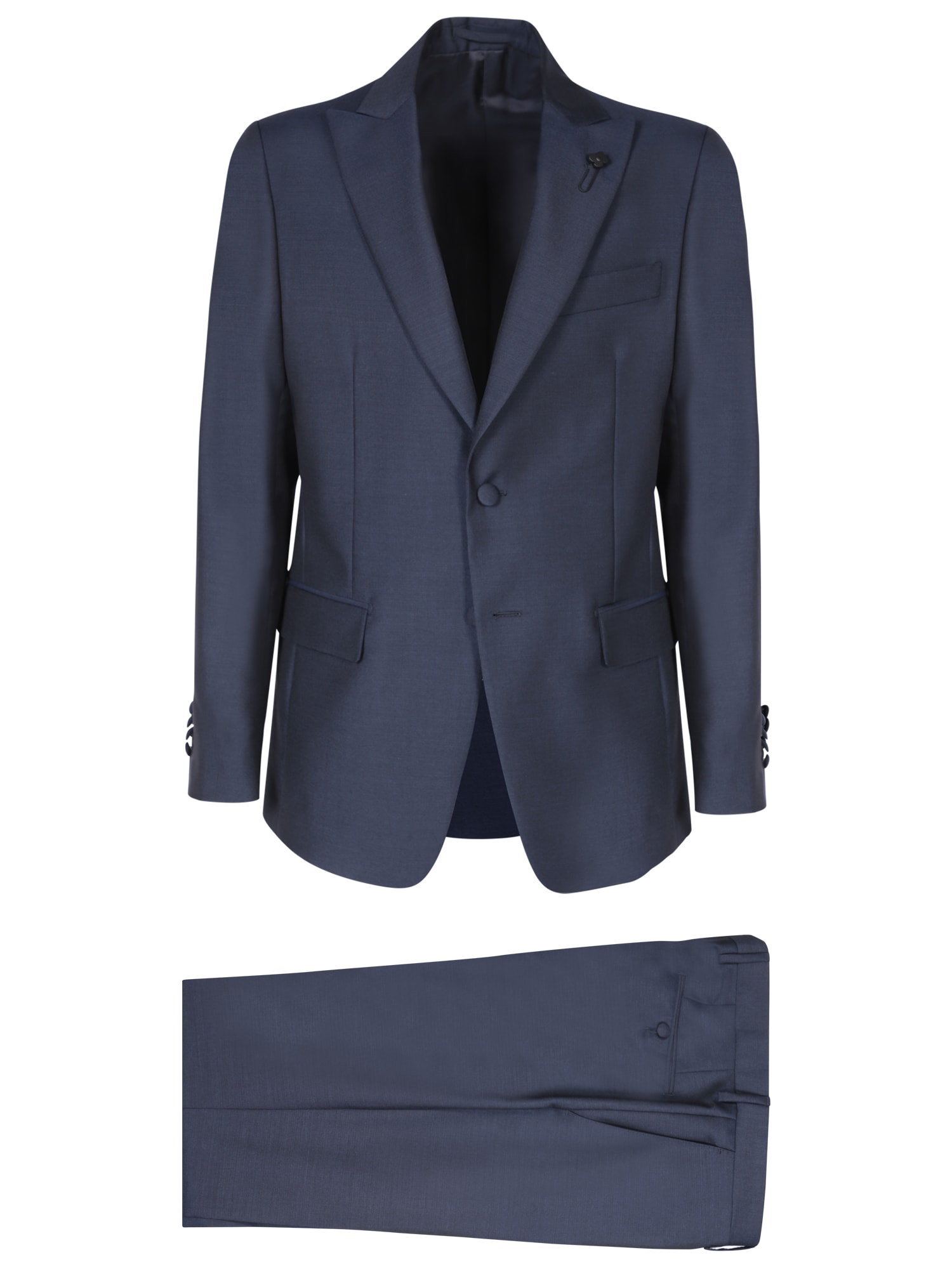 LARDINI SINGLE-BREASTED BLACK SUIT