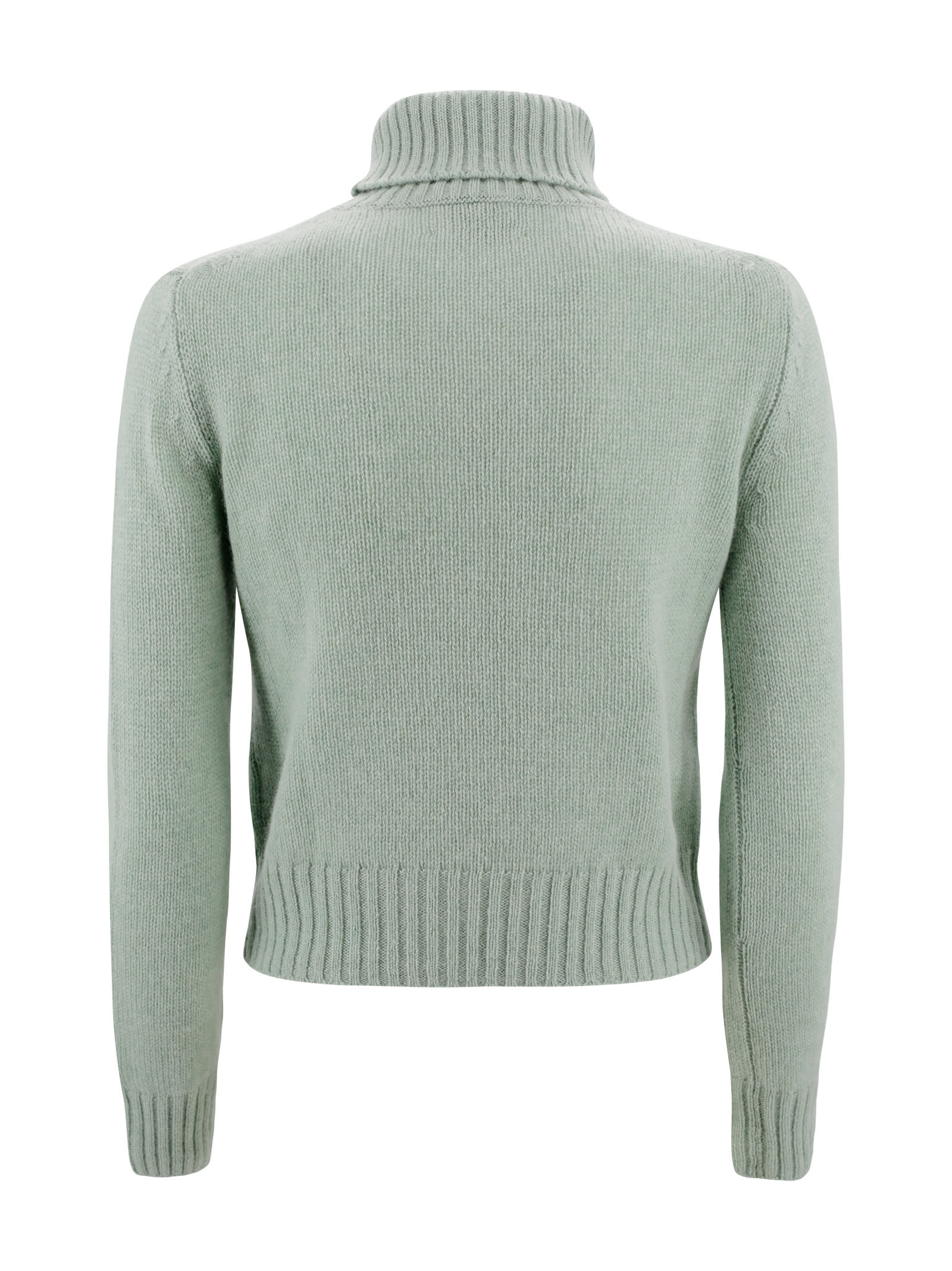 Shop Be You Sweatshirt With Ribbed Turtleneck In Green