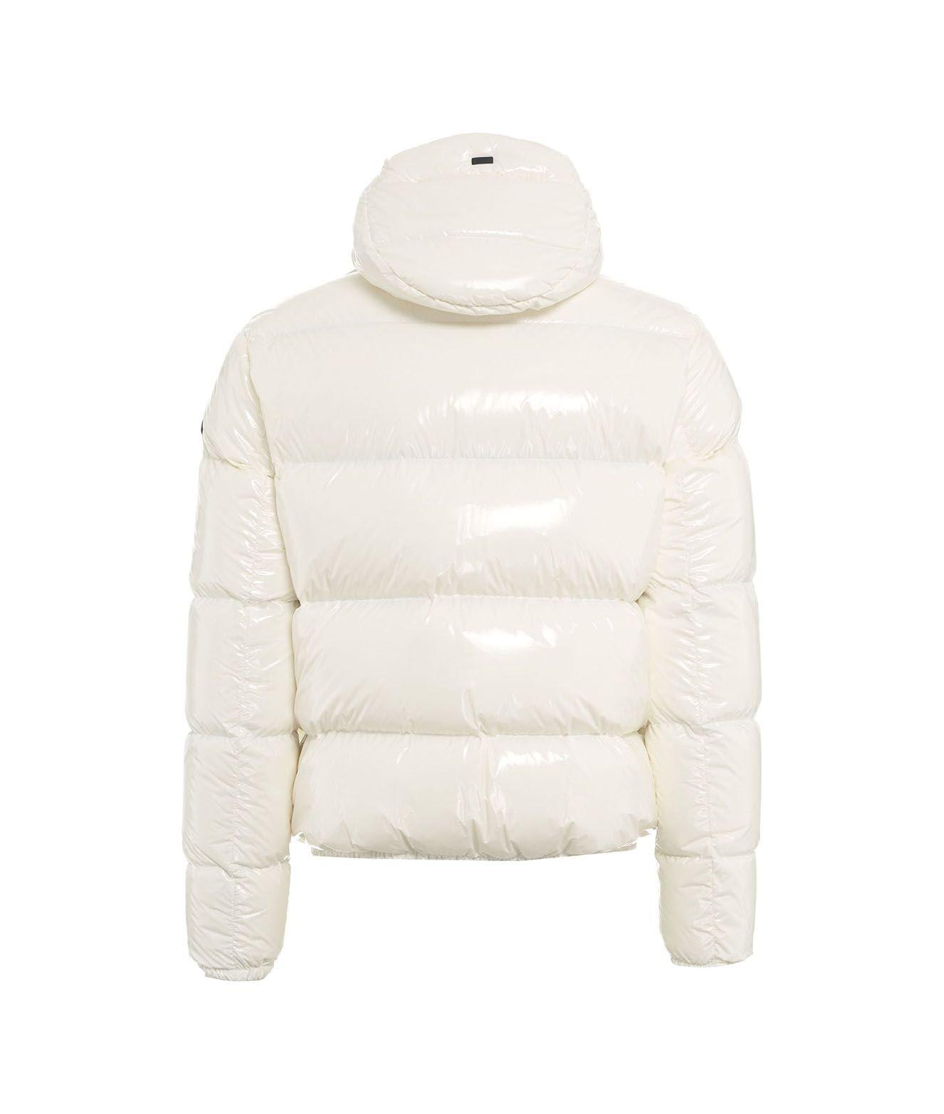 Herno White Glossy Nylon Down Jacket In White