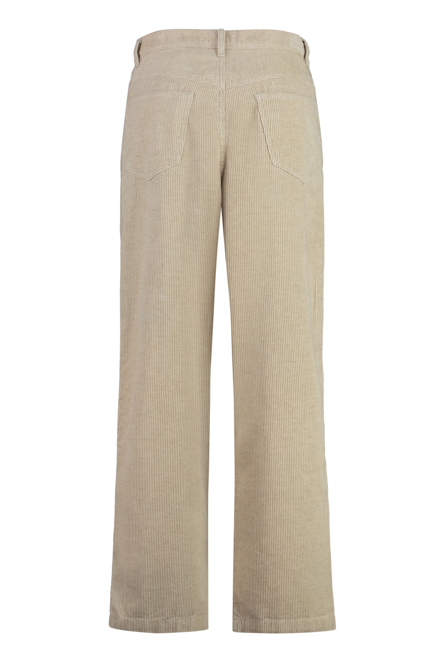 Shop Isabel Marant Jorje Corduroy Trousers In Beige