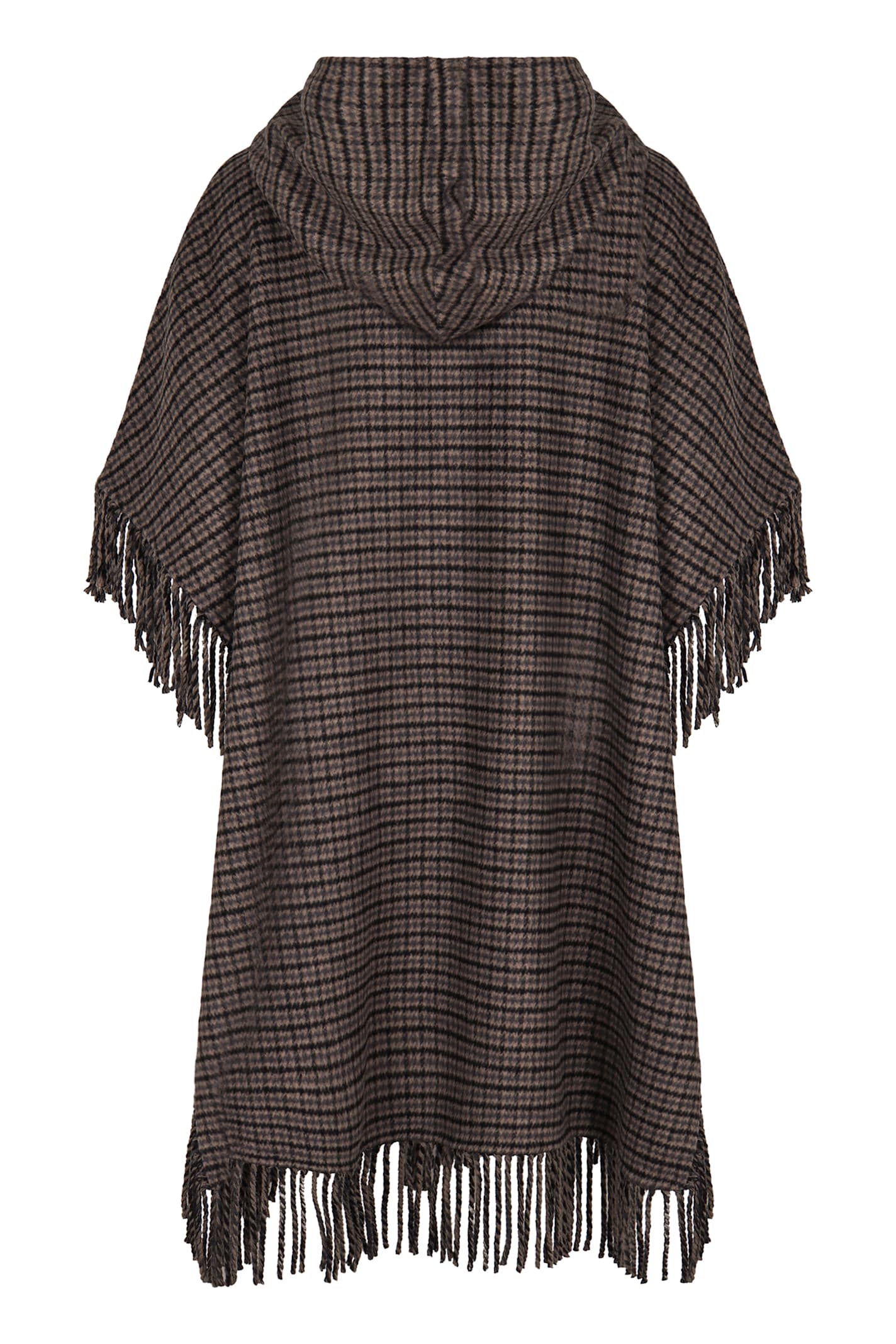 P.a.r.o.s.h . Mantle With Fringes In Brown