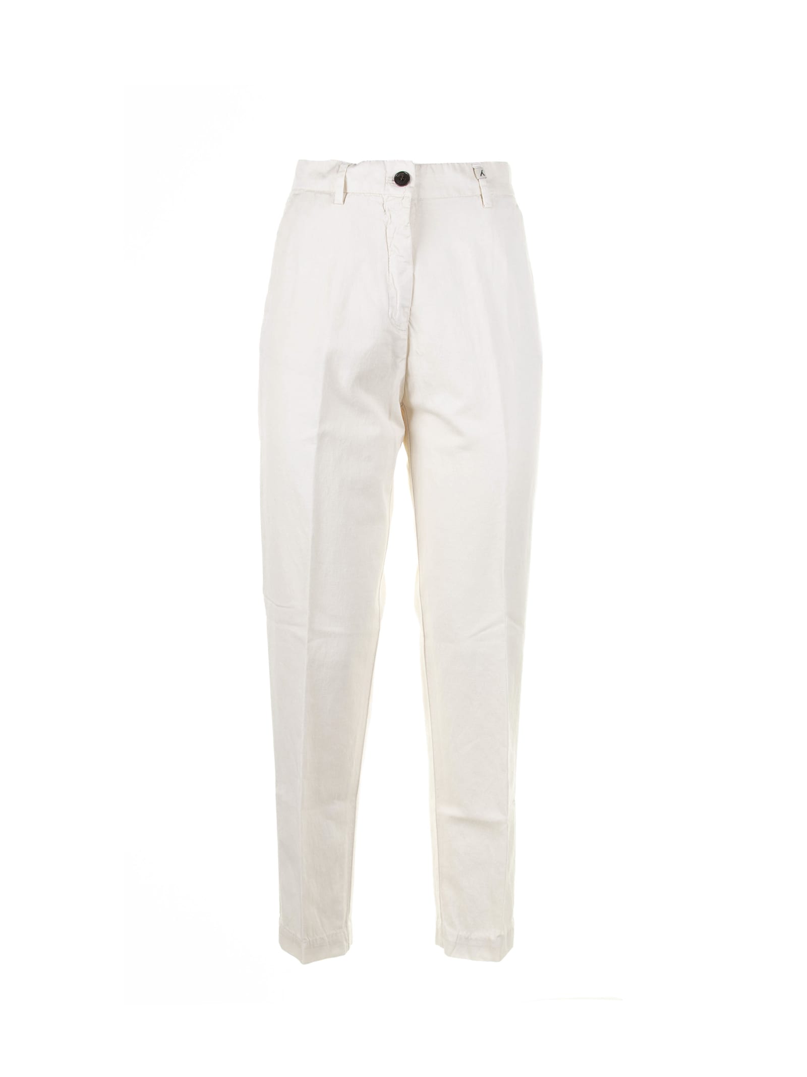 Shop Myths White High-waisted Trousers In Off White