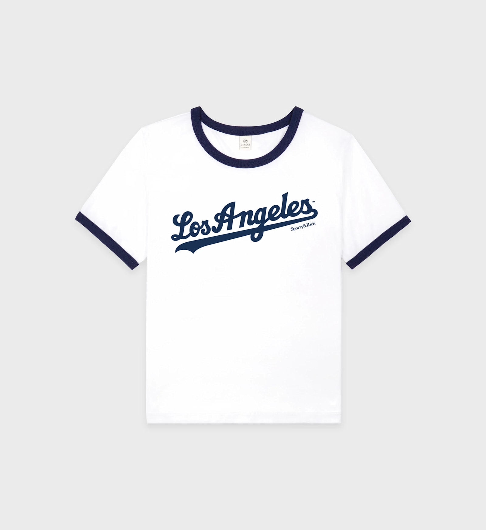Sporty &amp; Rich Dodgers Ringer Tee In White