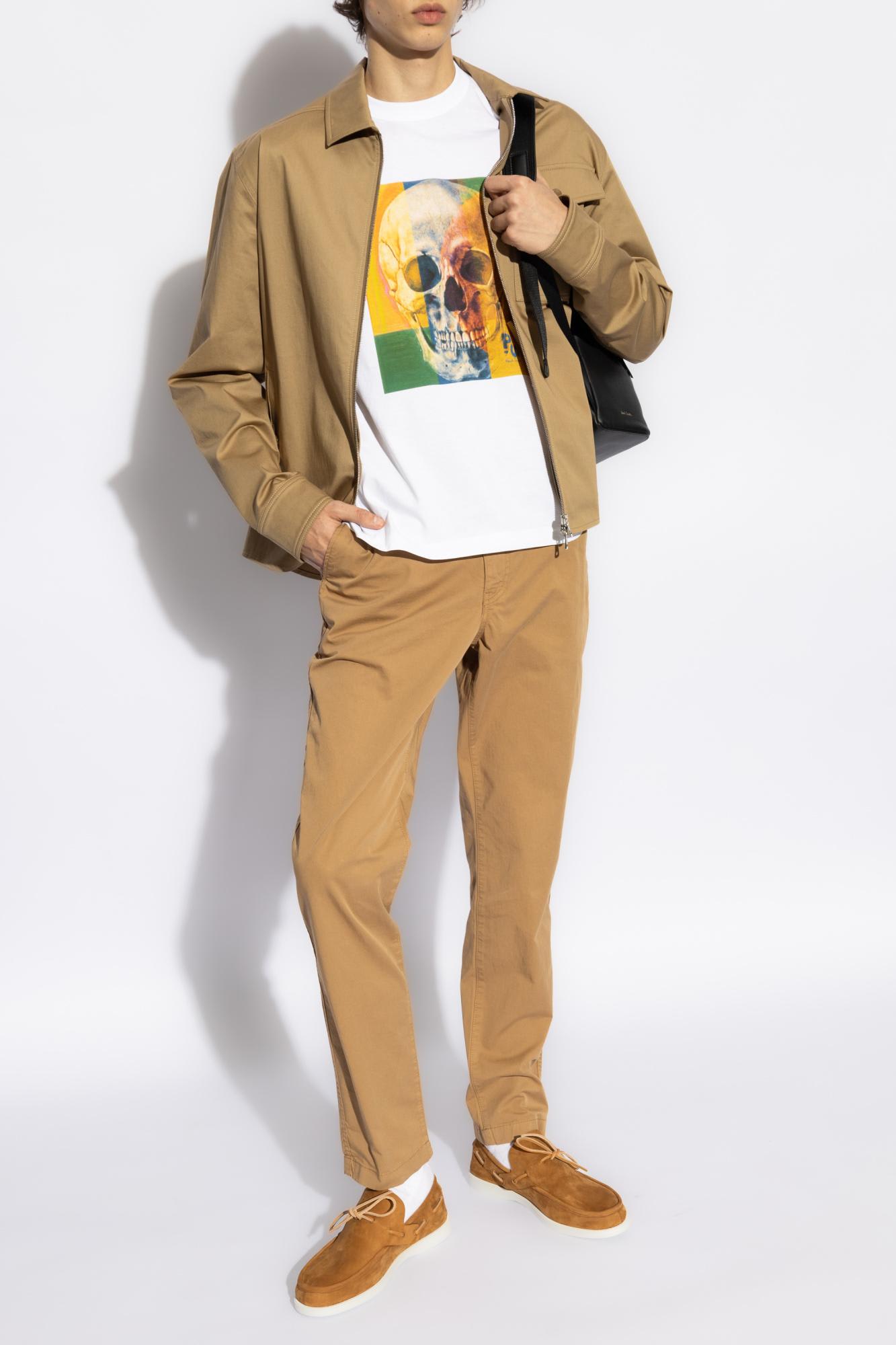 Ps By Paul Smith Ps Paul Smith Skull Square Cotton T-shirt In White